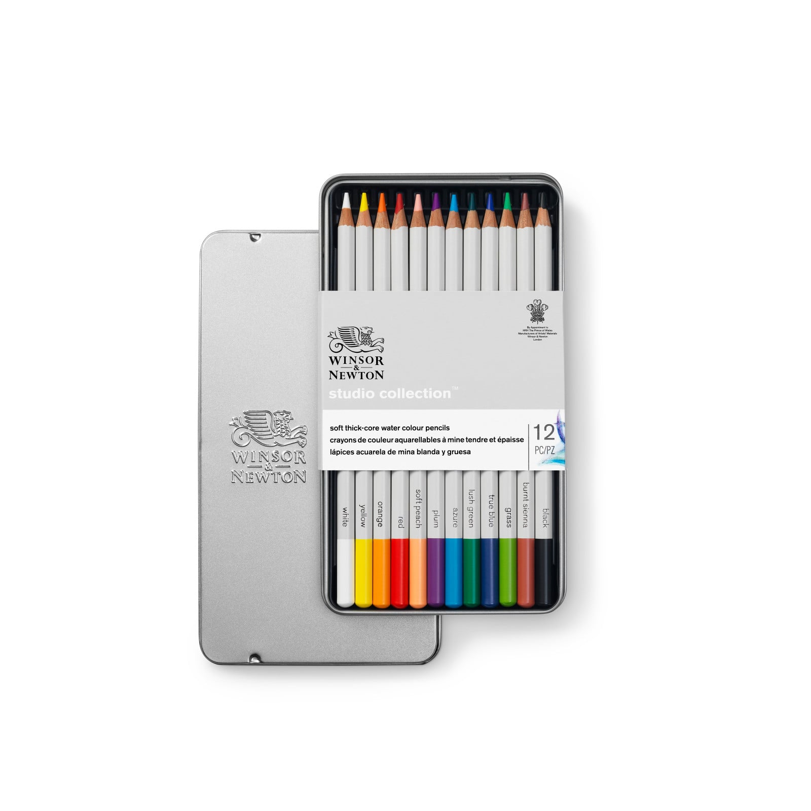 Winsor &#x26; Newton&#x2122; Studio Collection&#x2122; 12 Color Watercolor Pencil Tin