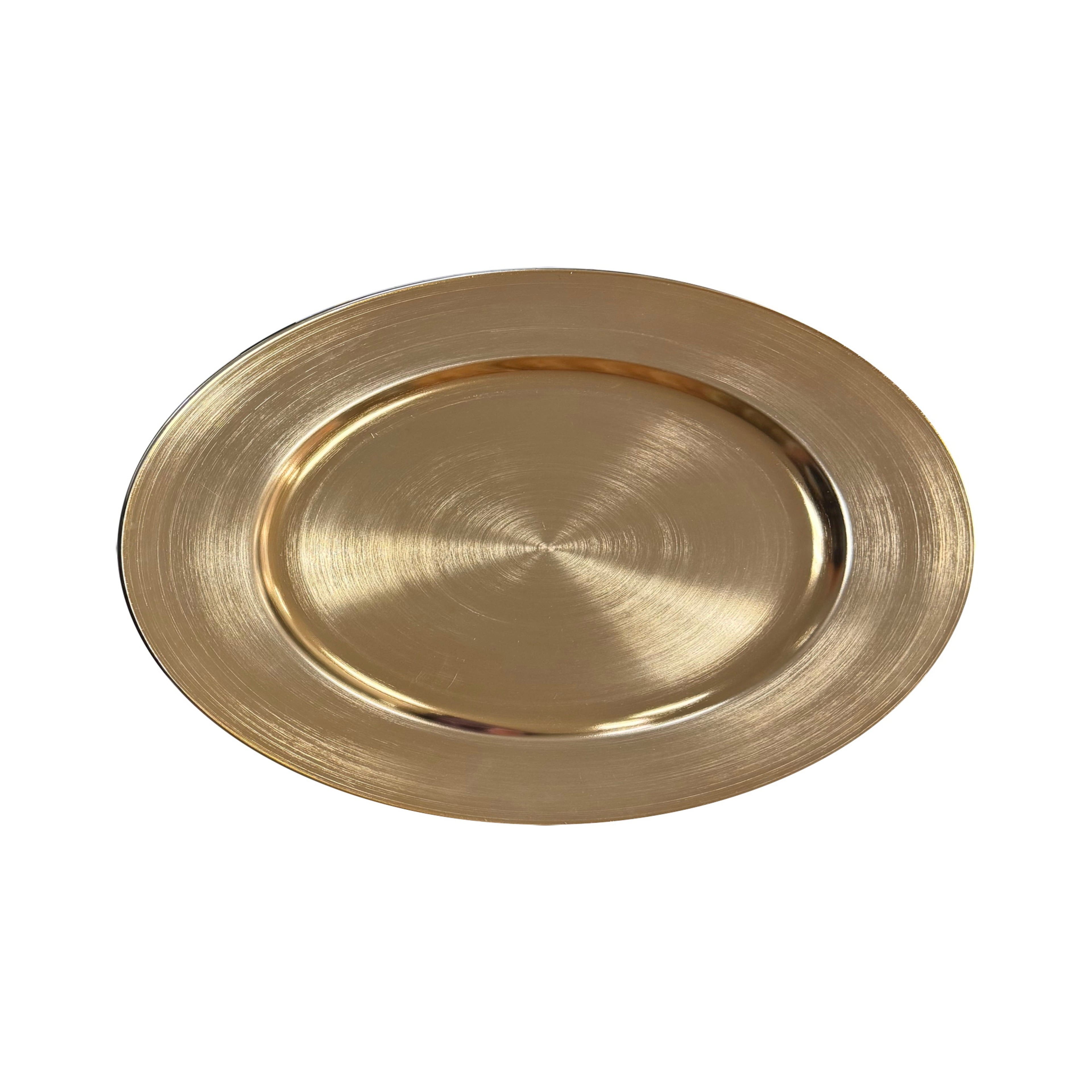 8 Packs: 6 ct. (48 total) 13&#x22; Gold Chargers by Celebrate It&#x2122;