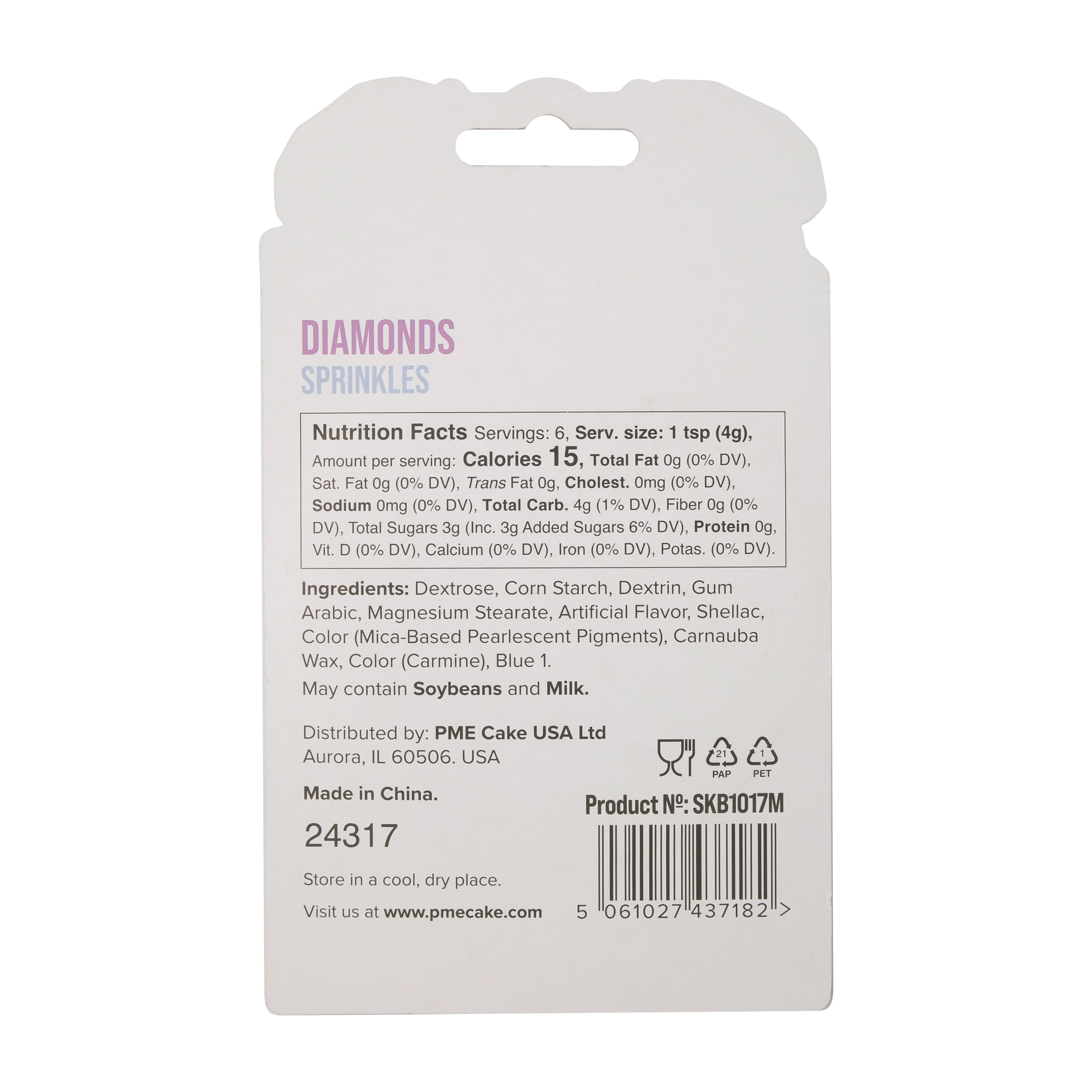 PME Cake Sweet Street&#xAE; Pastel Diamond Sprinkles