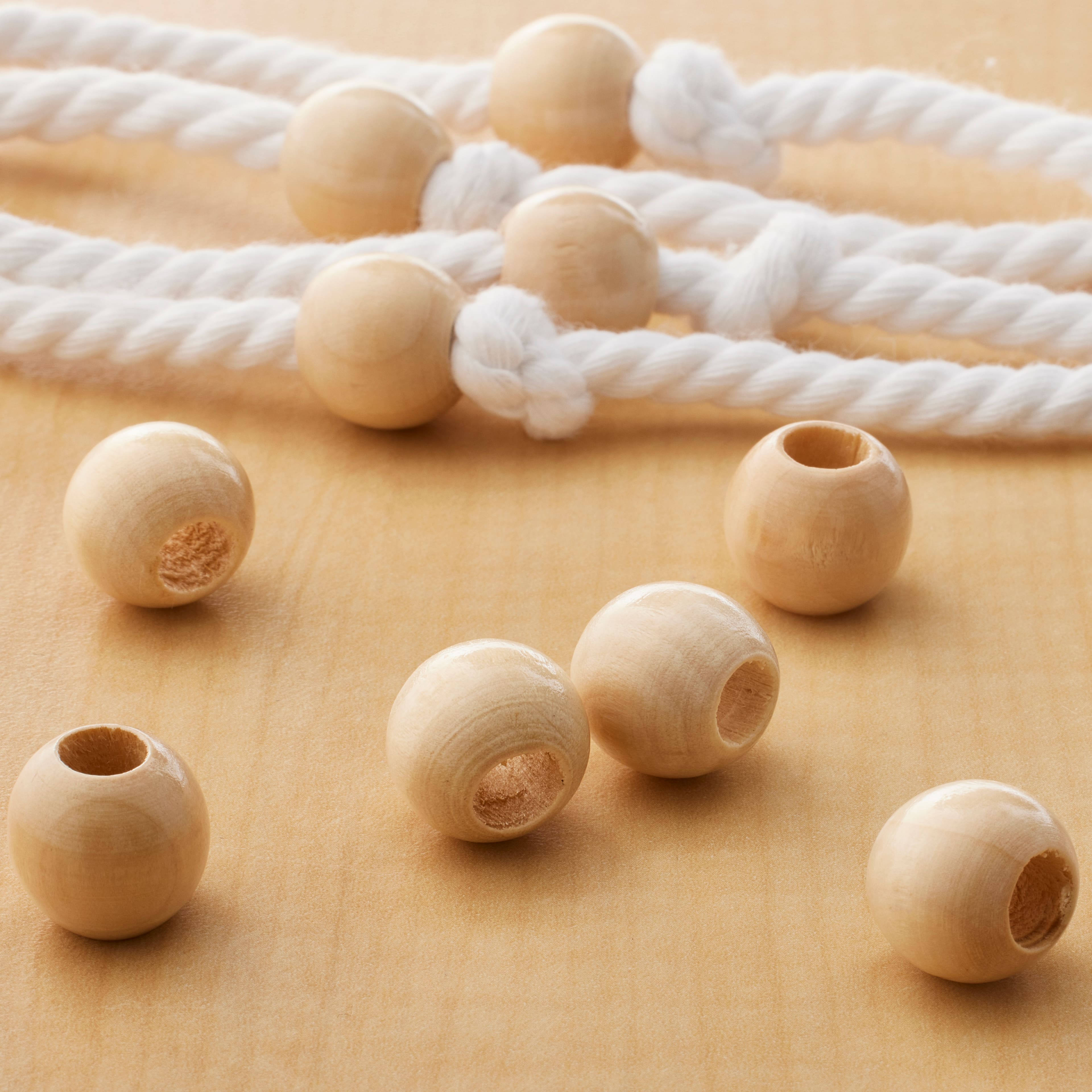 Natural Wood Round Beads by Loops &#x26; Threads&#xAE;, 16mm