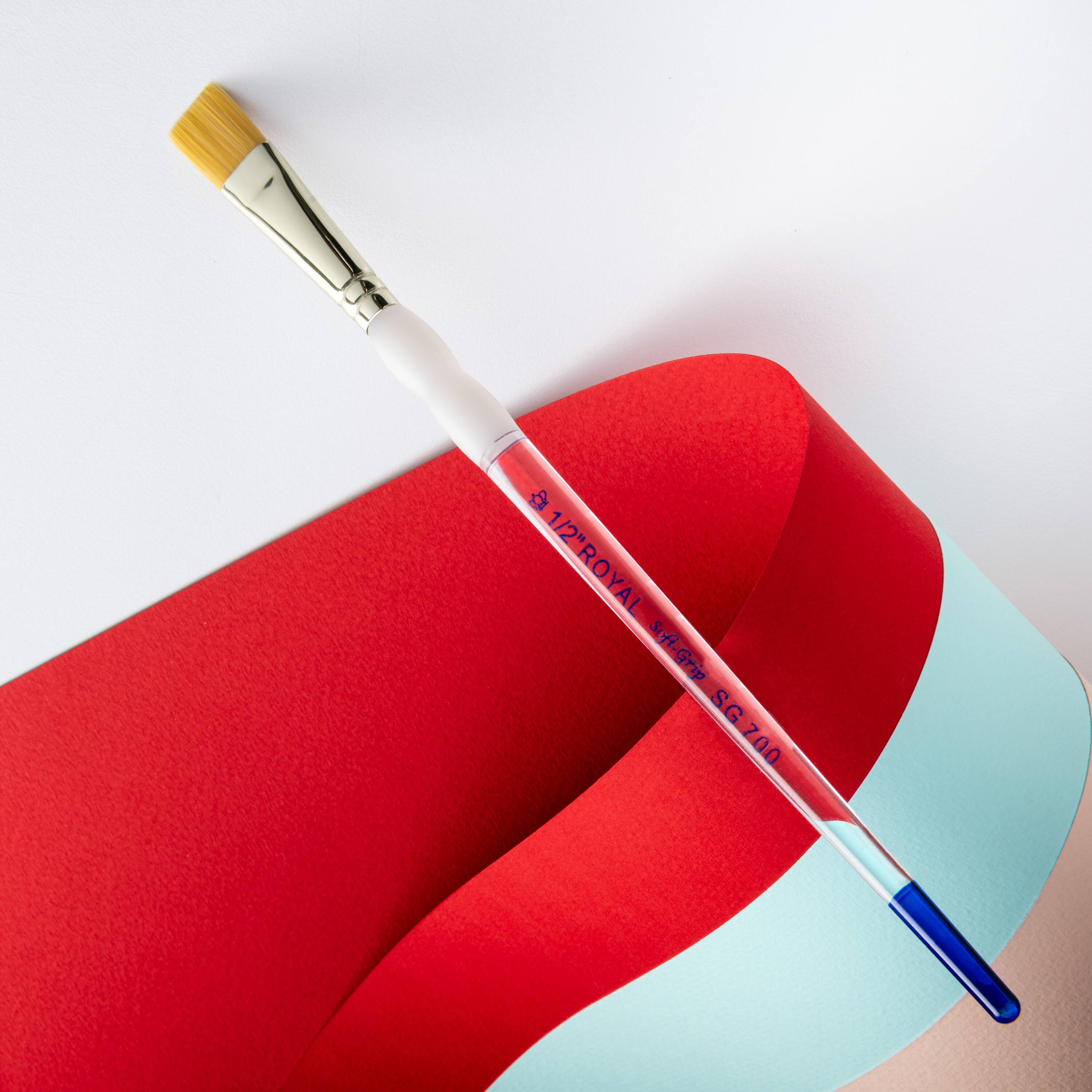 Soft-Grip Golden Taklon Glaze Wash Brush, 1/2"