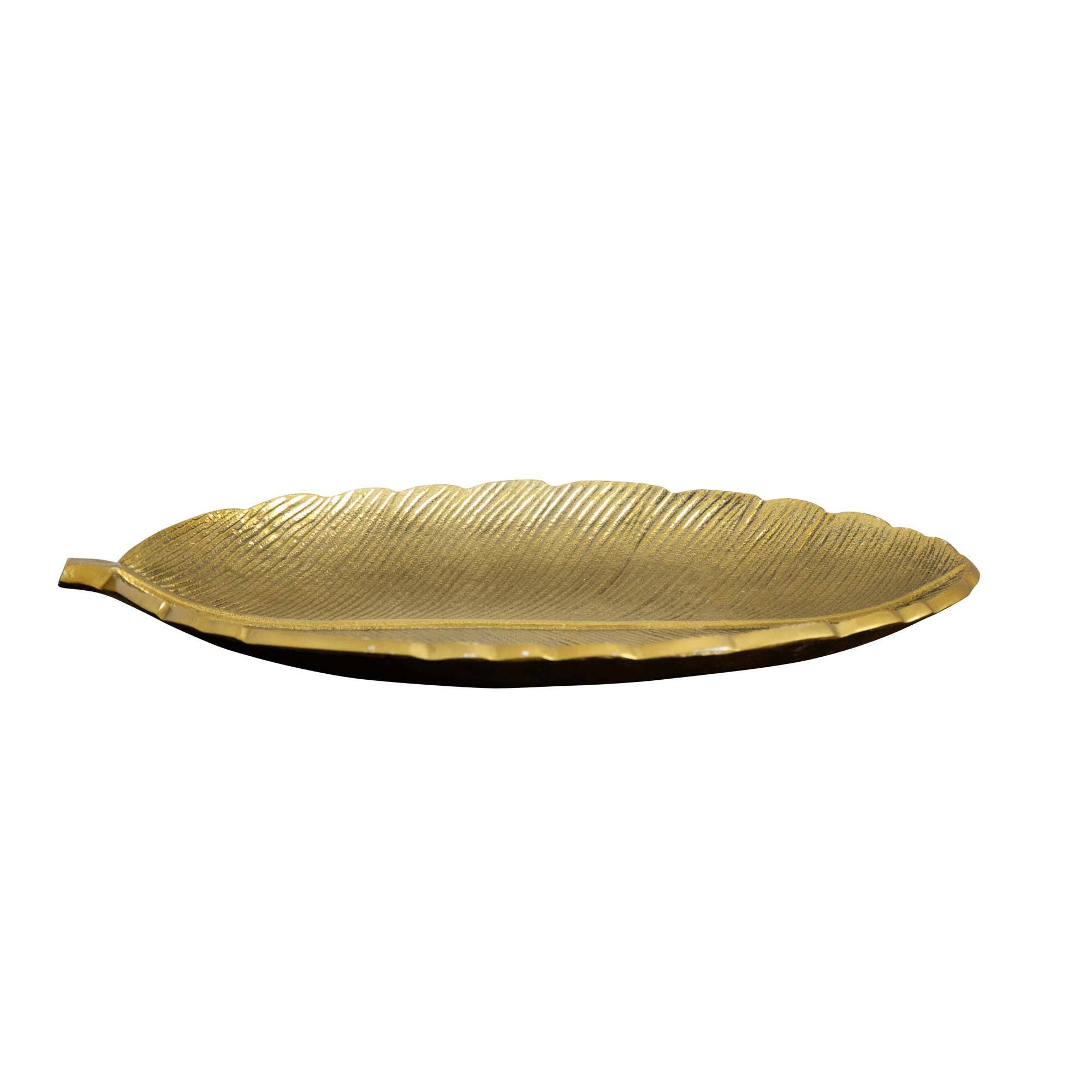 16&#x22; Gold Leaf Decorative Accent Tray