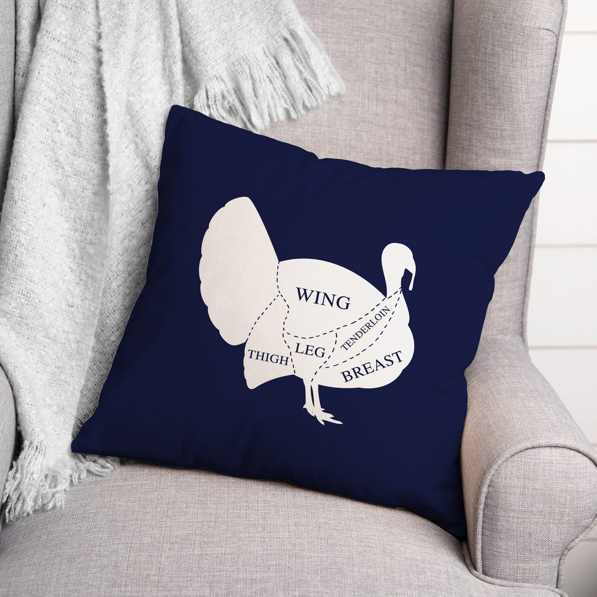 Turkey Anatomy Pillow