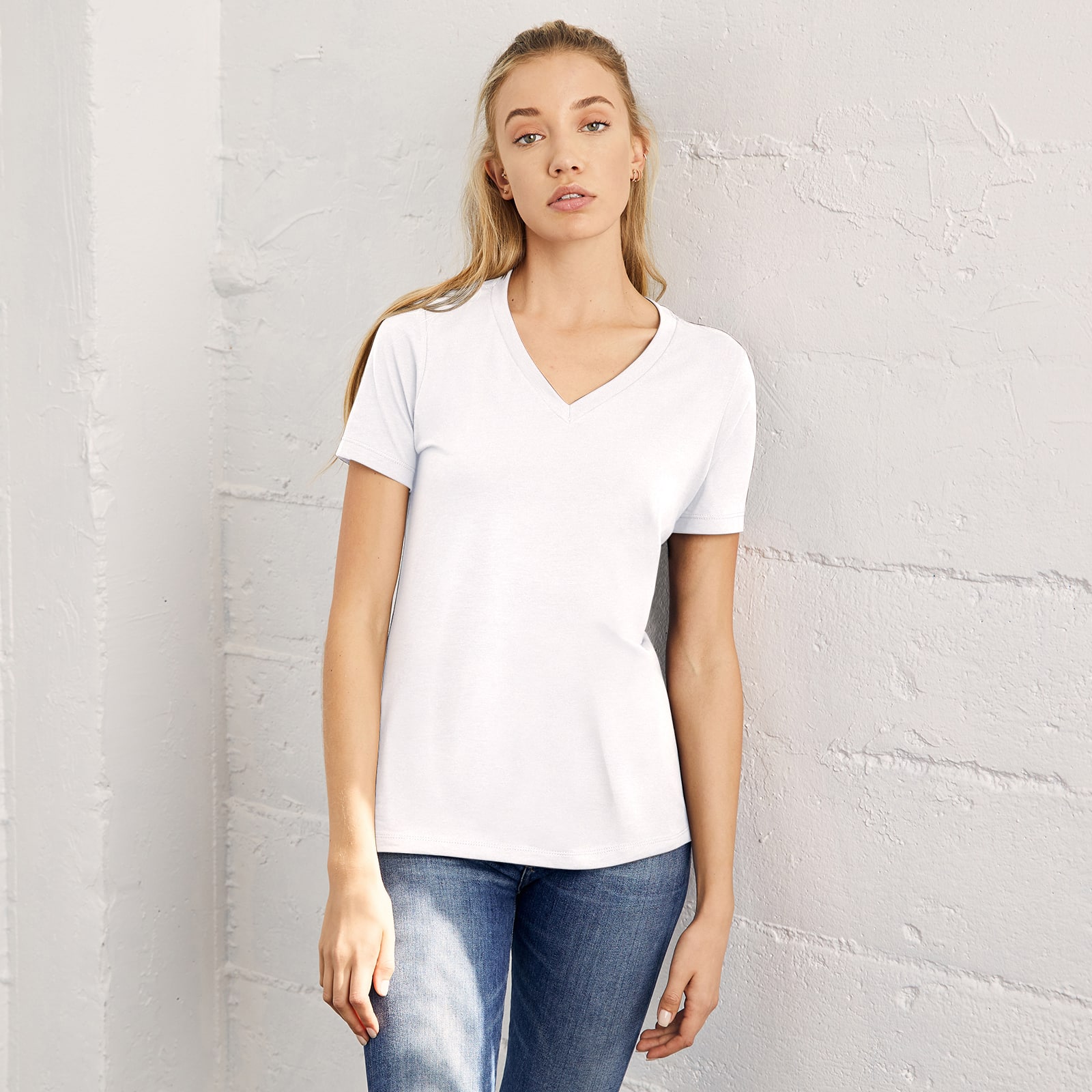 6 Pack: BELLA+CANVAS® Short Sleeve Women's V-Neck T-Shirt