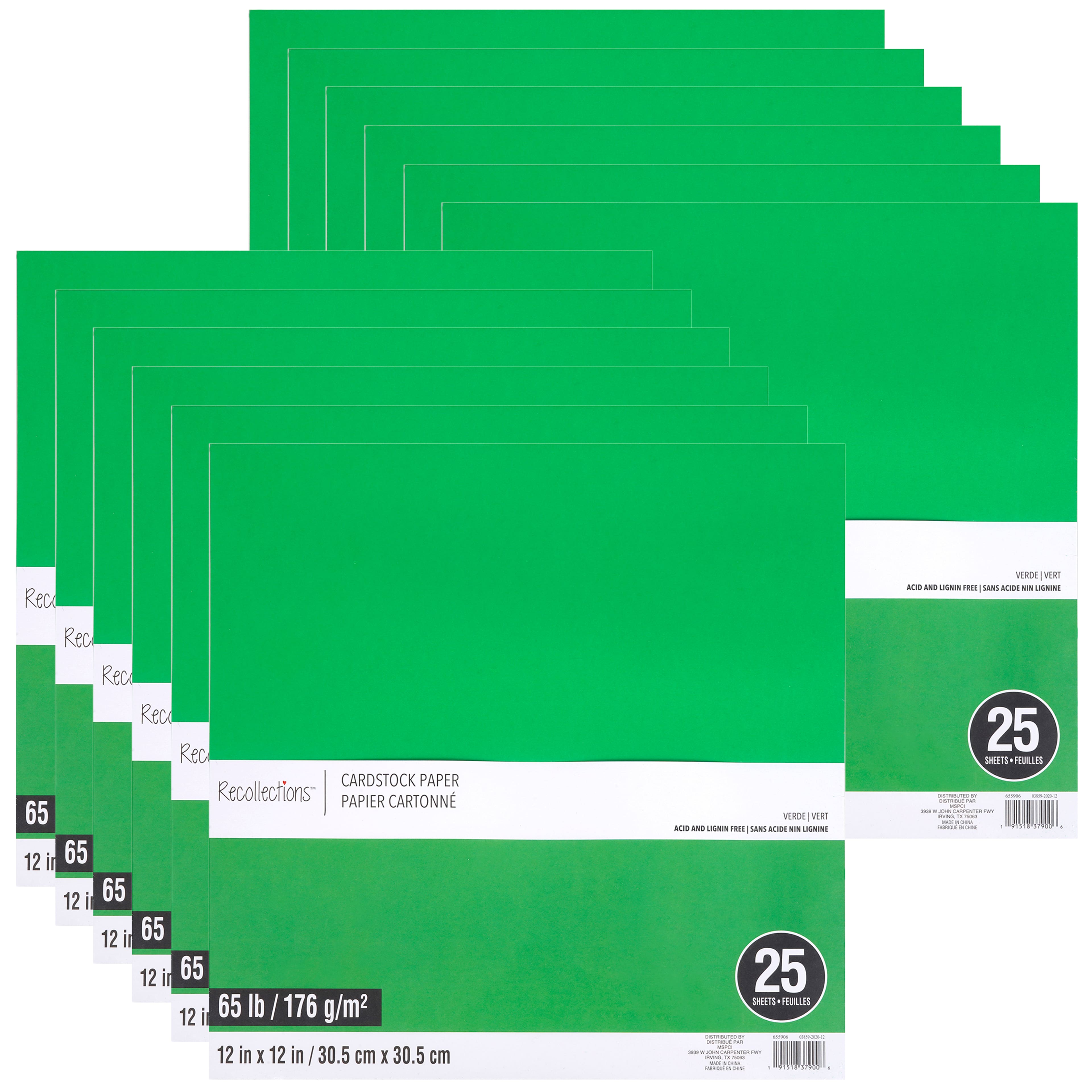 12 Packs: 25 ct. (300 total) 12" x 12" Cardstock Paper by Recollections™