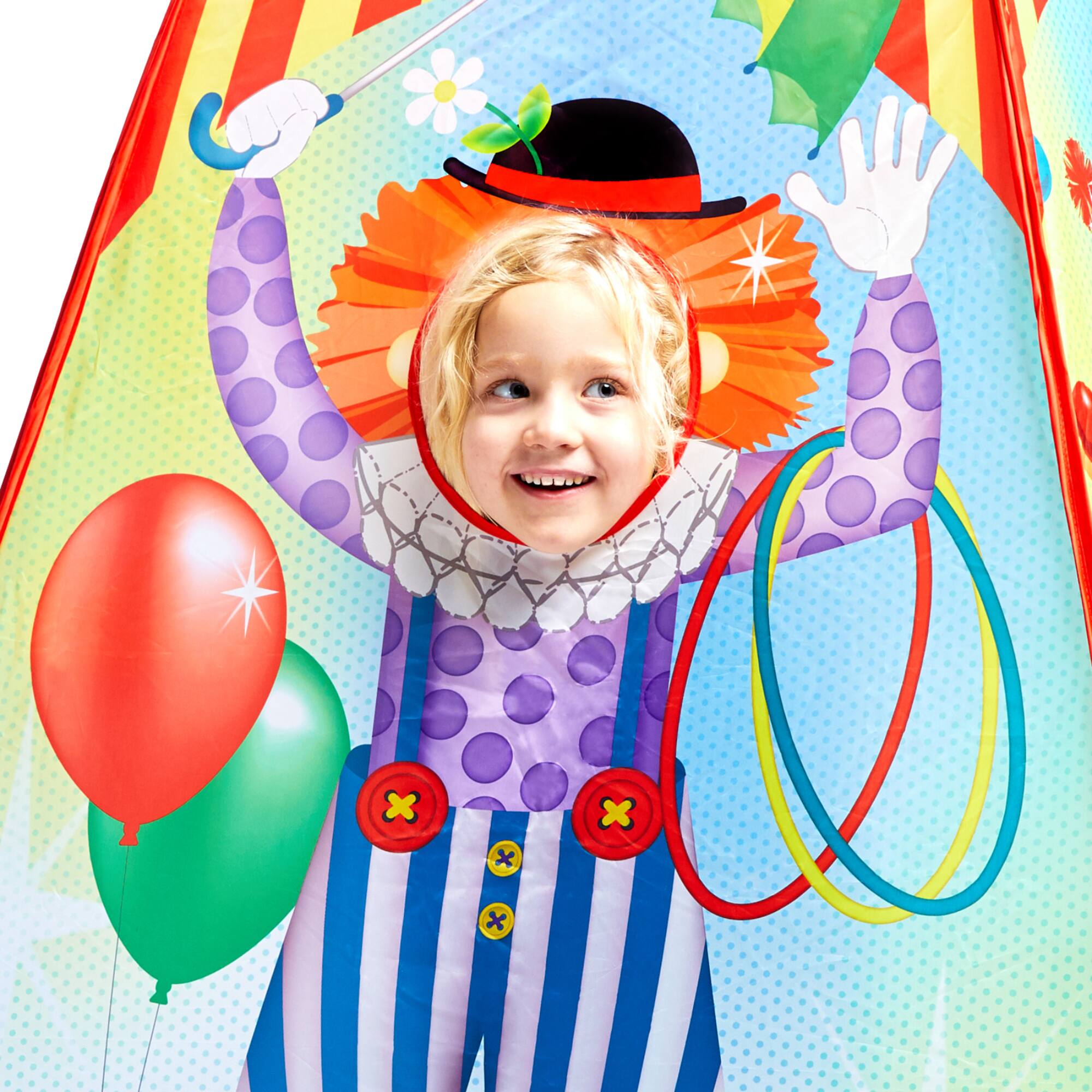 Fun2Give® Pop-It-Up® Circus Activity Play Tent with 4 Soft Balls