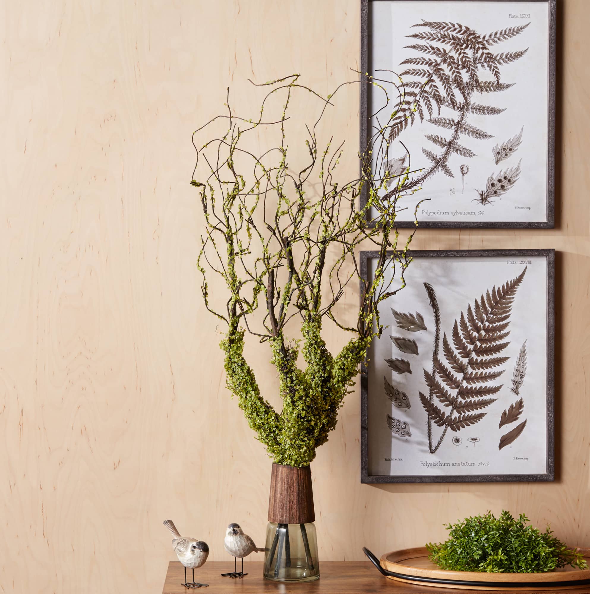 40&#x22; Moss Foliage Vine Branches, 2ct.