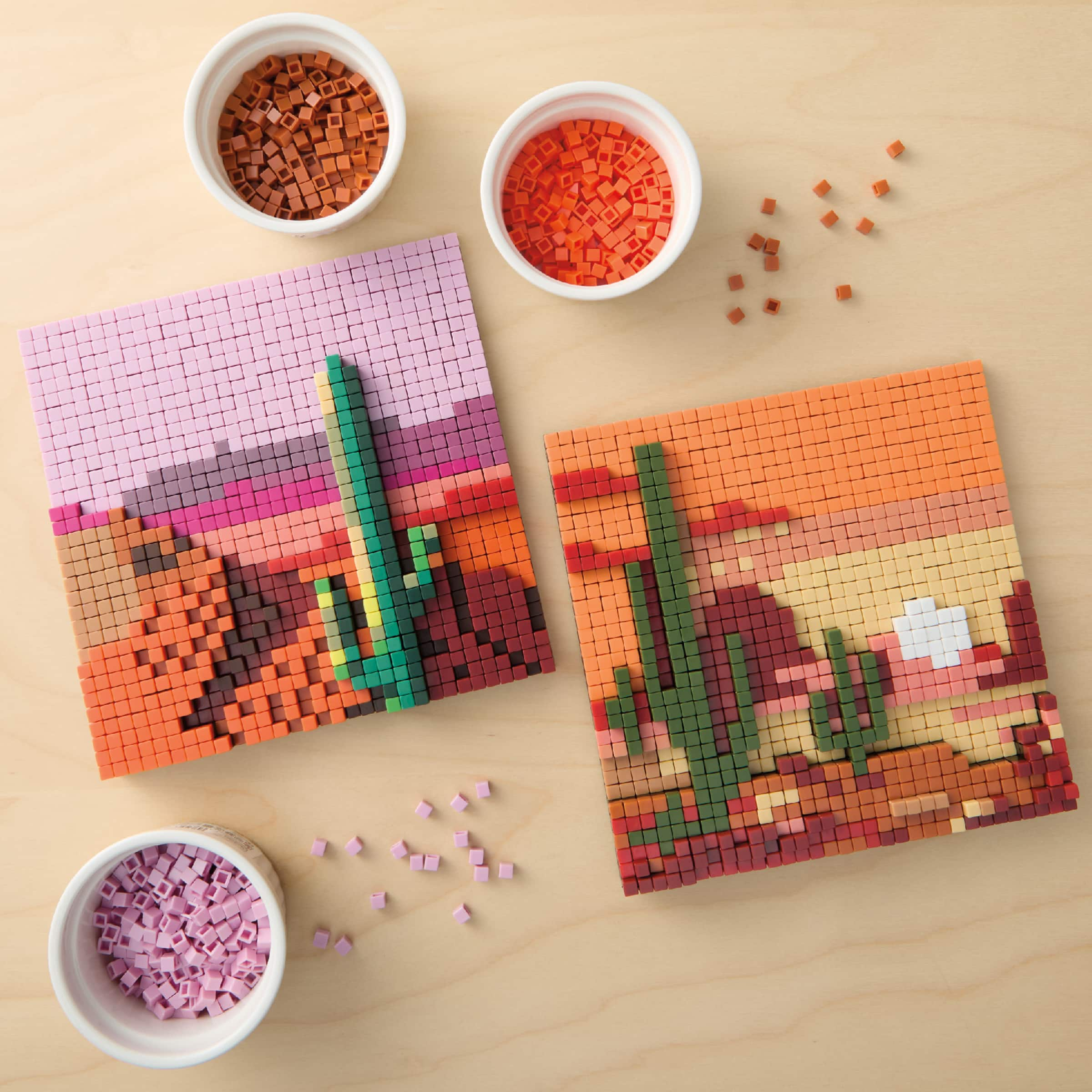 Desert Plants Pixelated Brick Art Kit by Make Market&#xAE;