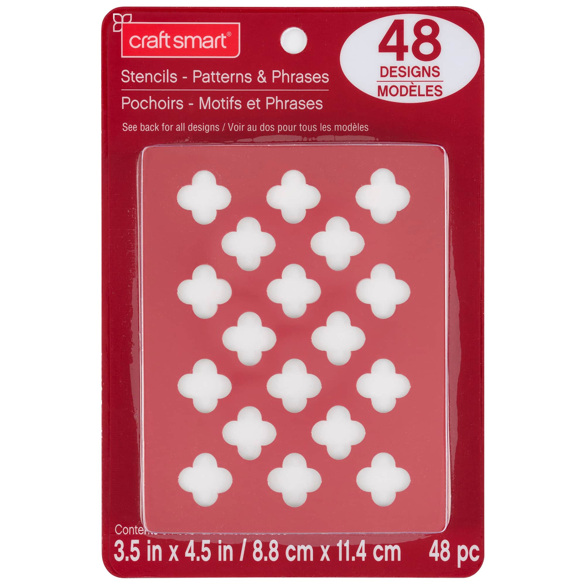 12 Pack: Patterns & Phrases Stencils by Craft Smart®, 3.5" x 4.5"