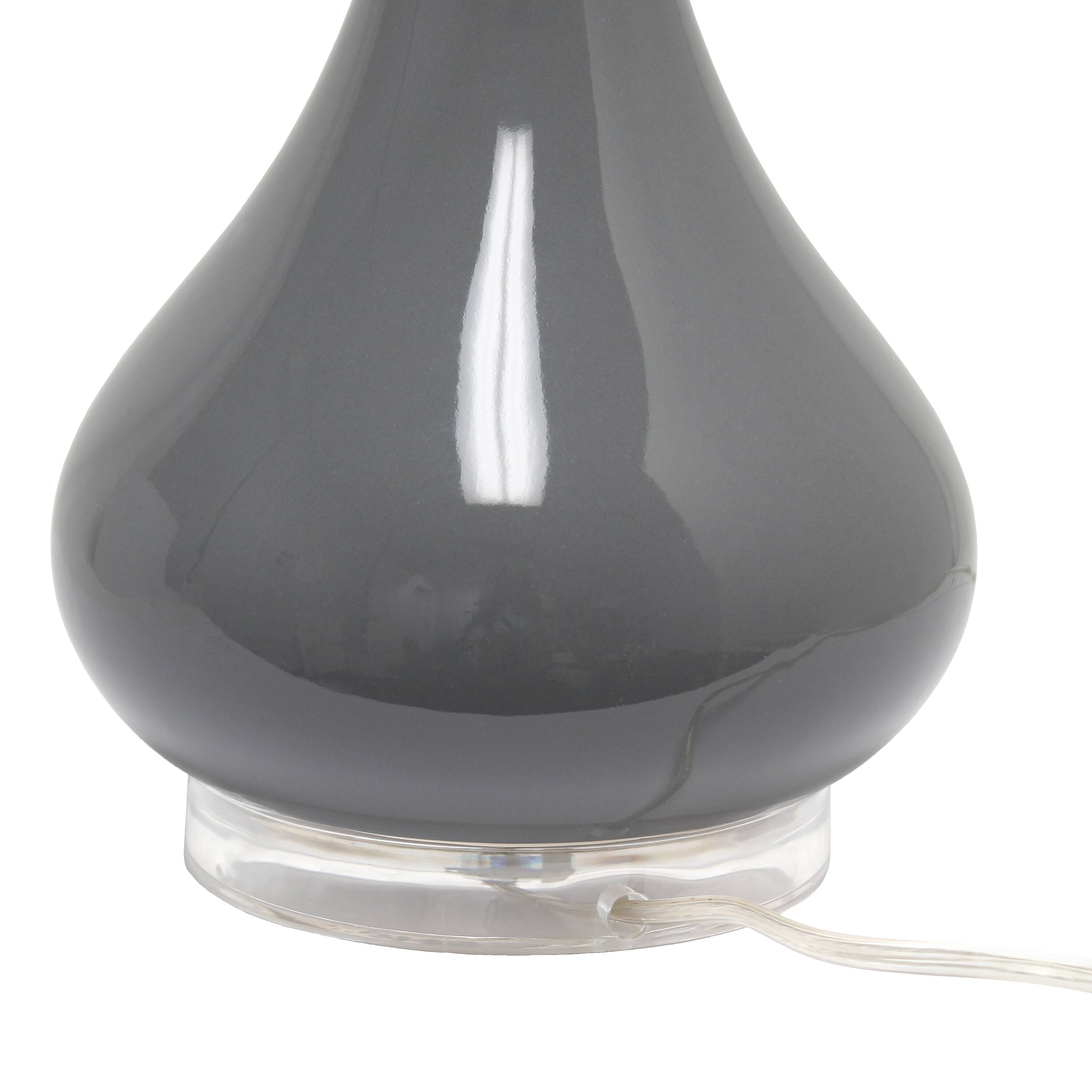 Lalia Home 26&#x22; Droplet Table Lamp with Fabric Shade