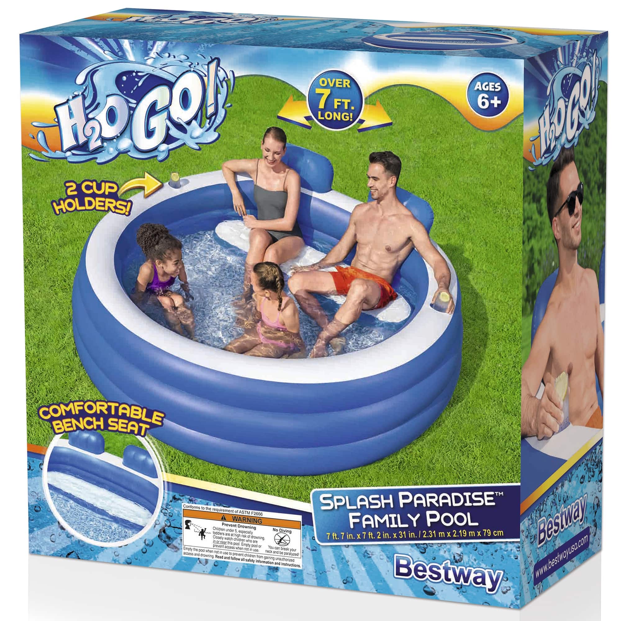 Bestway H2OGO! Splash Paradise&#x2122; 7.5ft. Family Pool