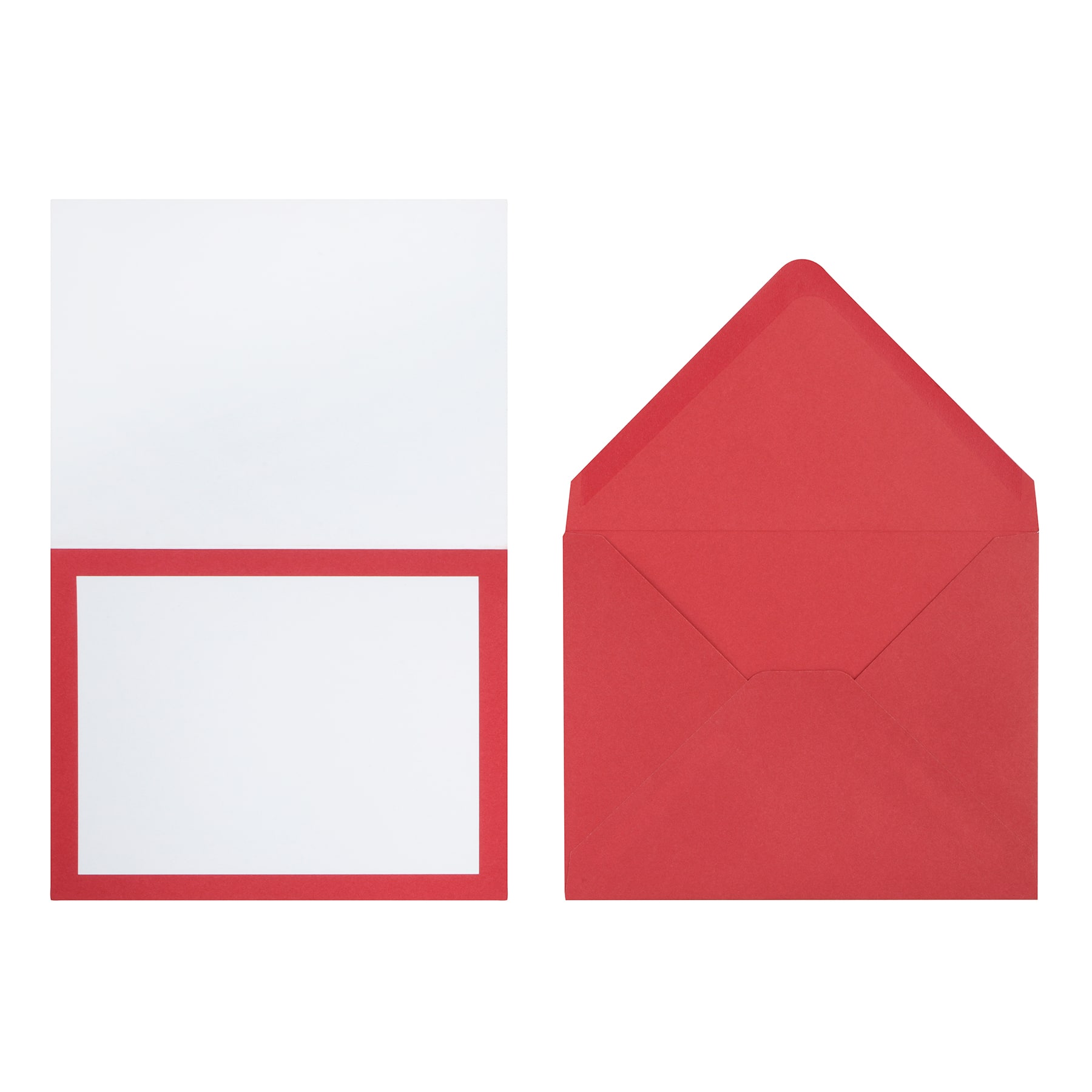 4.25&#x22; x 5.5&#x22; Red Border Cards &#x26; Envelopes, 24ct. by Recollections&#x2122;