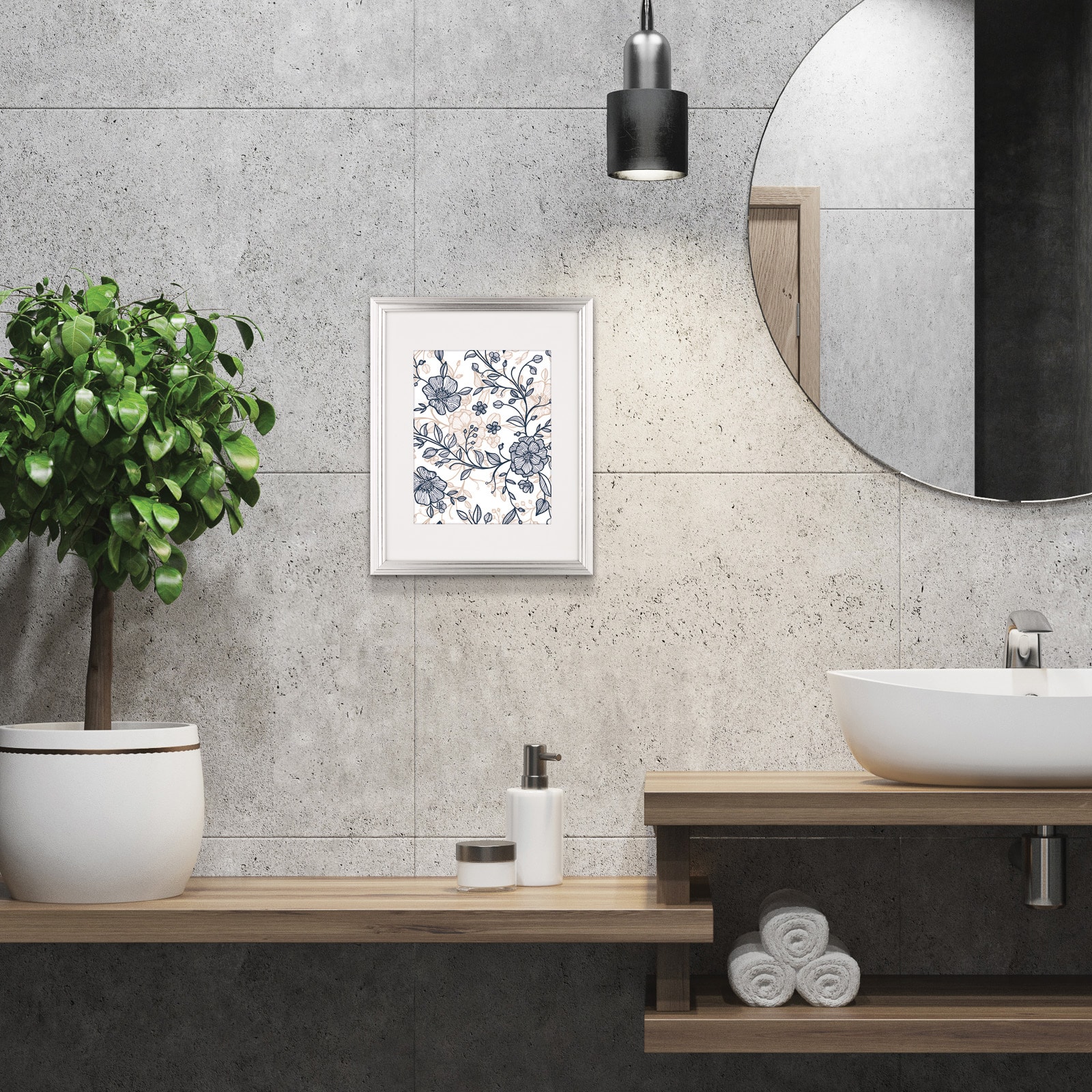 Silver Narrow 8" x 10" with Mat Frame, Aspect by Studio Décor®