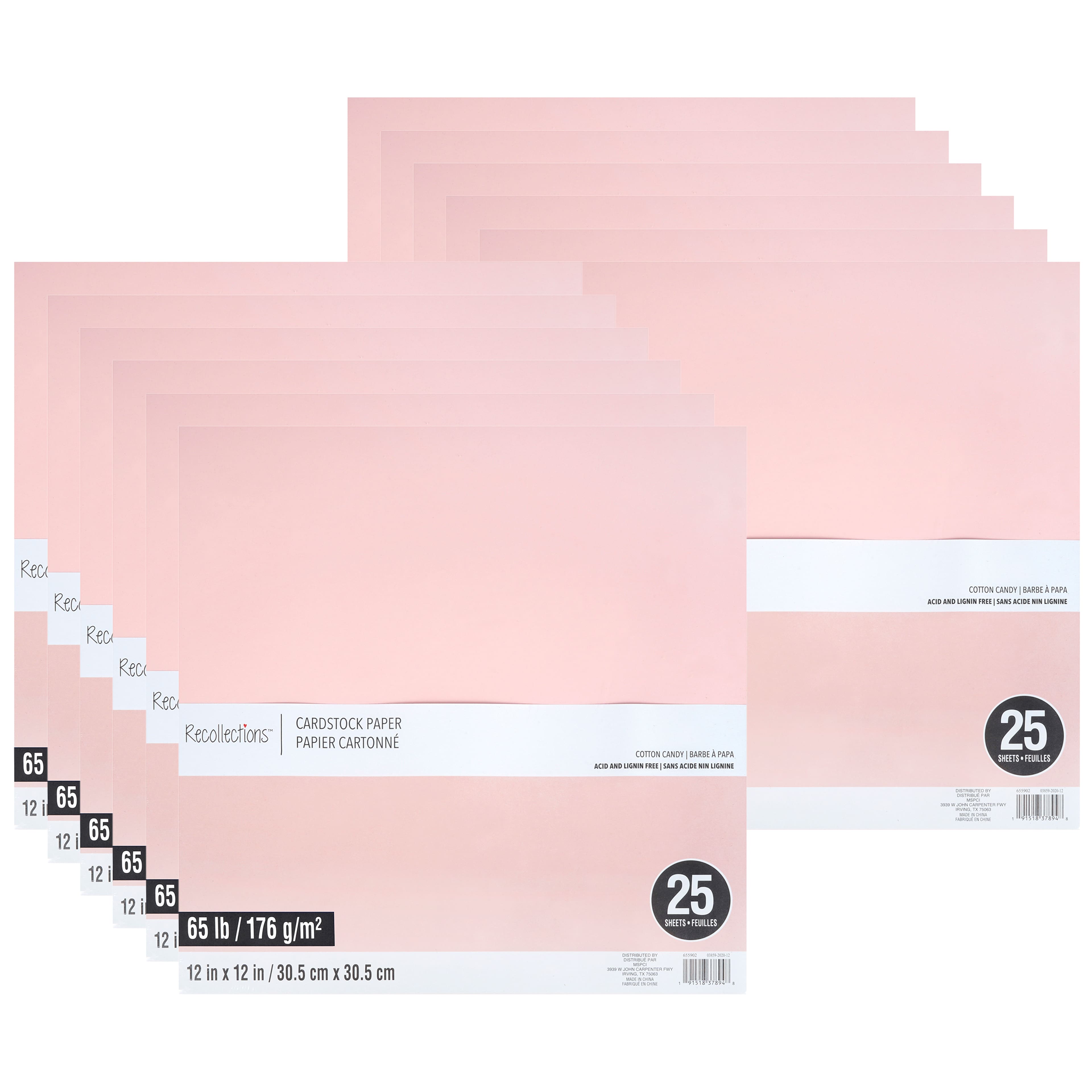 12 Packs: 25 ct. (300 total) 12 x 12 Cardstock Paper by