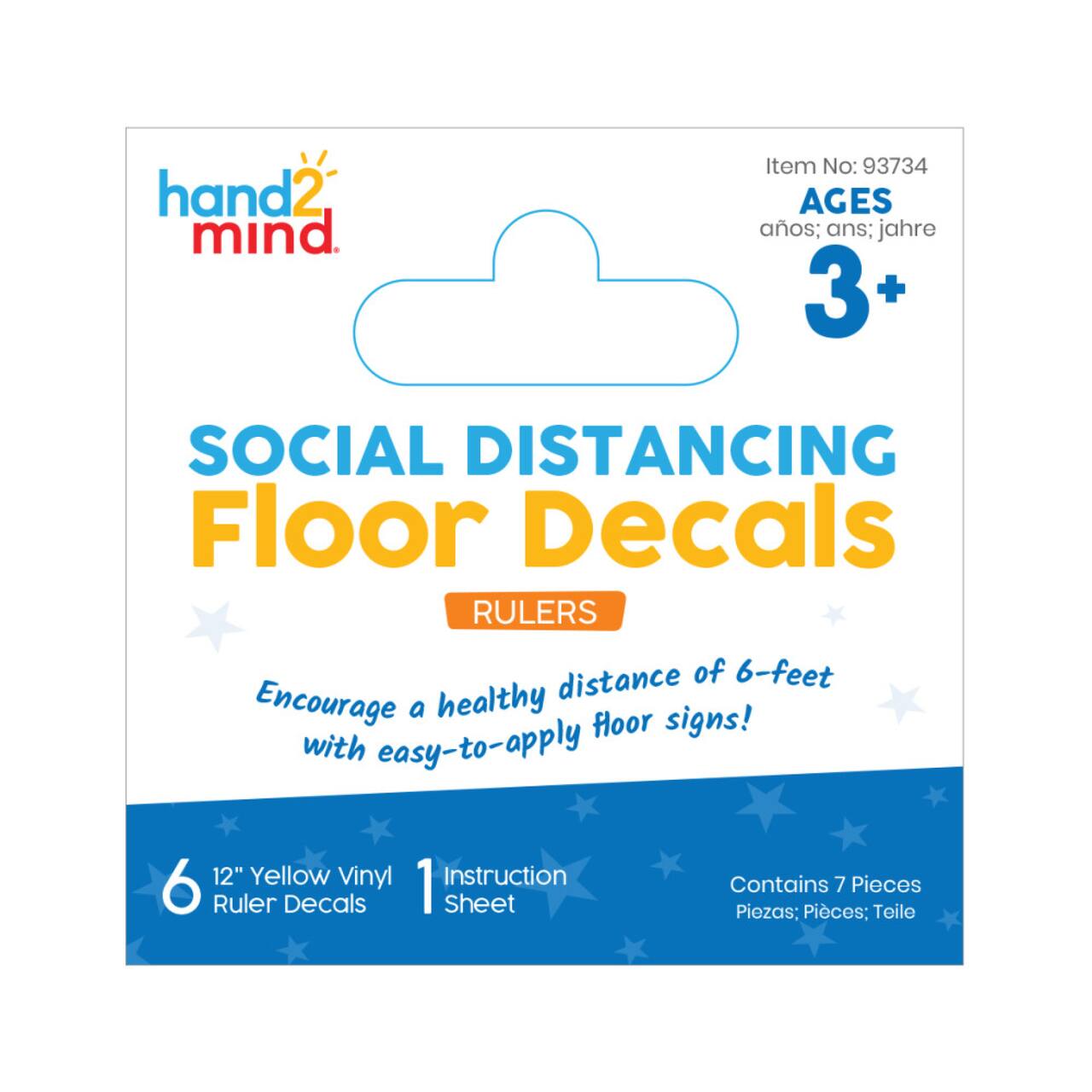 Hand2mind® Social Distance Rulers Floor Decals, 6ct. | Michaels