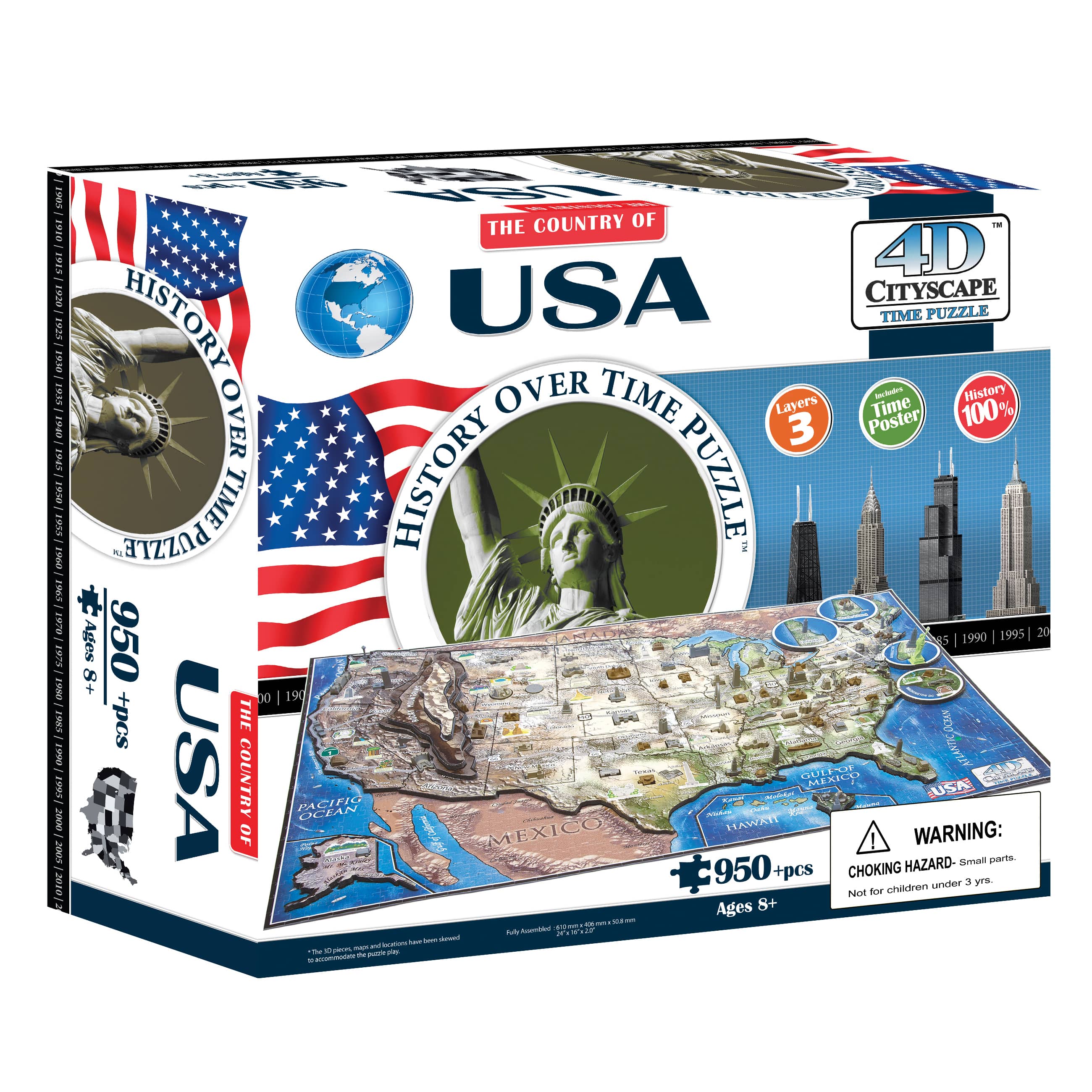 4D™ Cityscape U.S.A. History Over Time Puzzle™