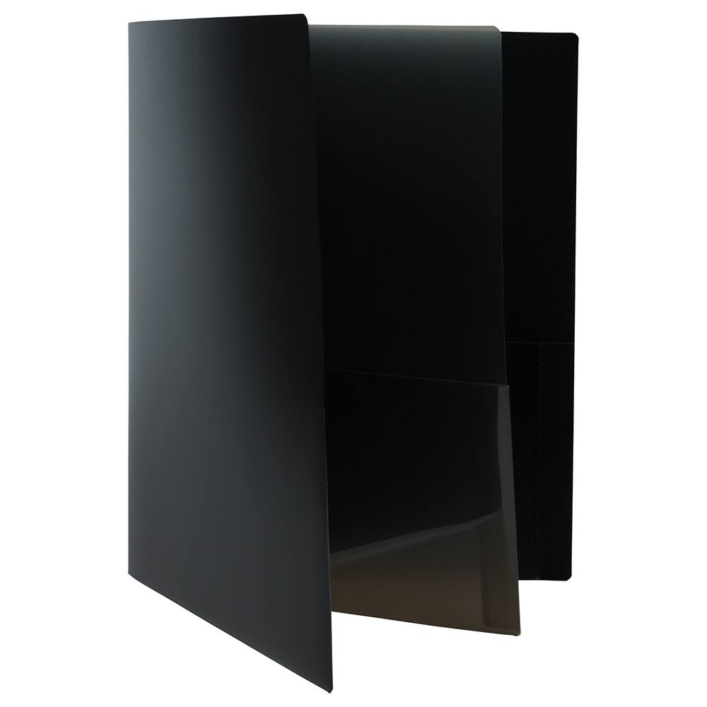 JAM Paper Heavy Duty Plastic 4-Pocket Folder, 2ct.