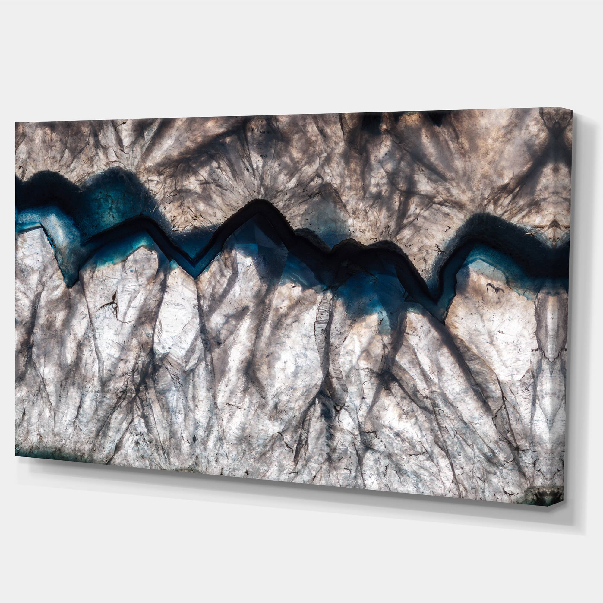 Designart - Backlit Mineral Macro - Abstract Canvas Wall Art Print