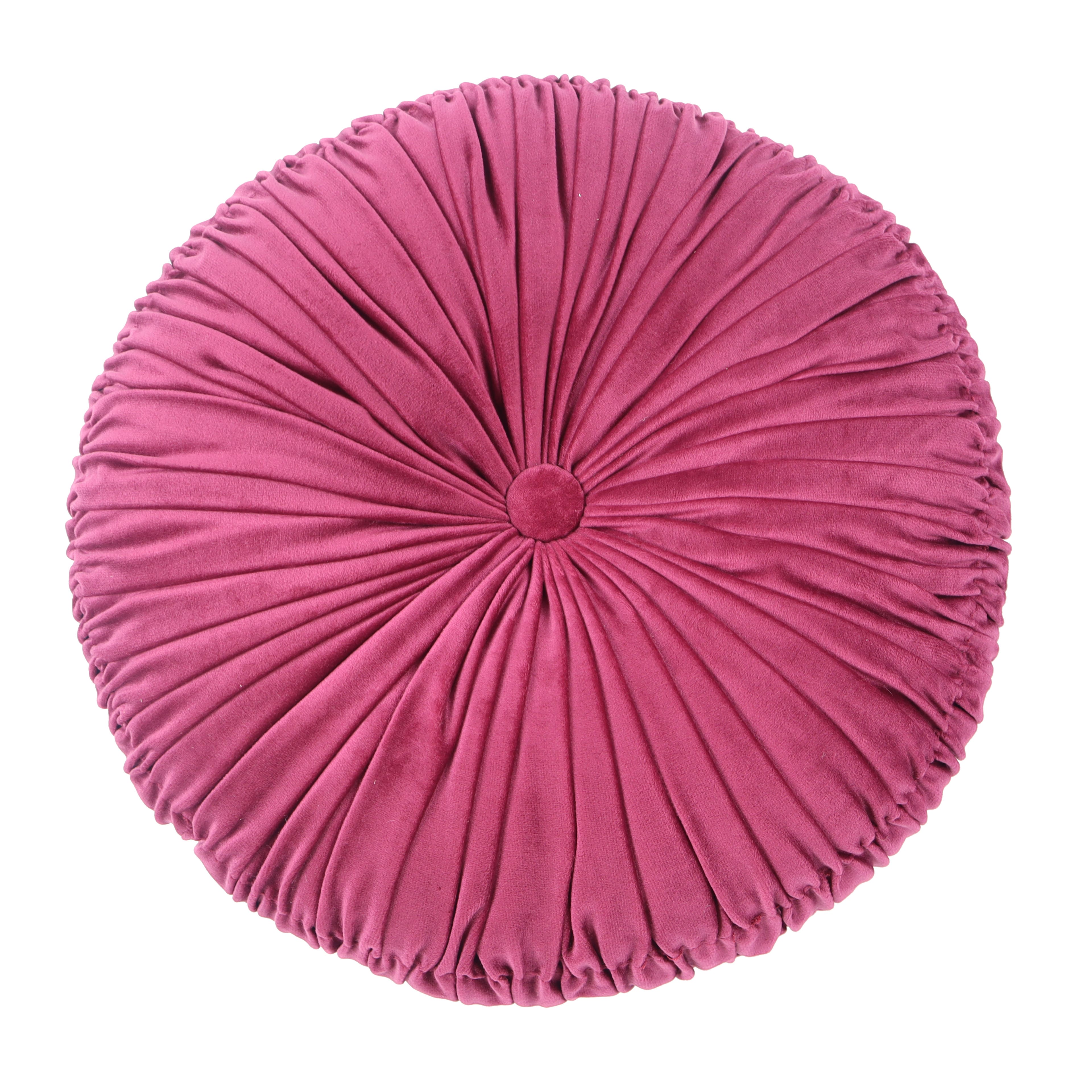 15&#x22; Pink Pleated Round Accent Pillow by Ashland&#xAE;