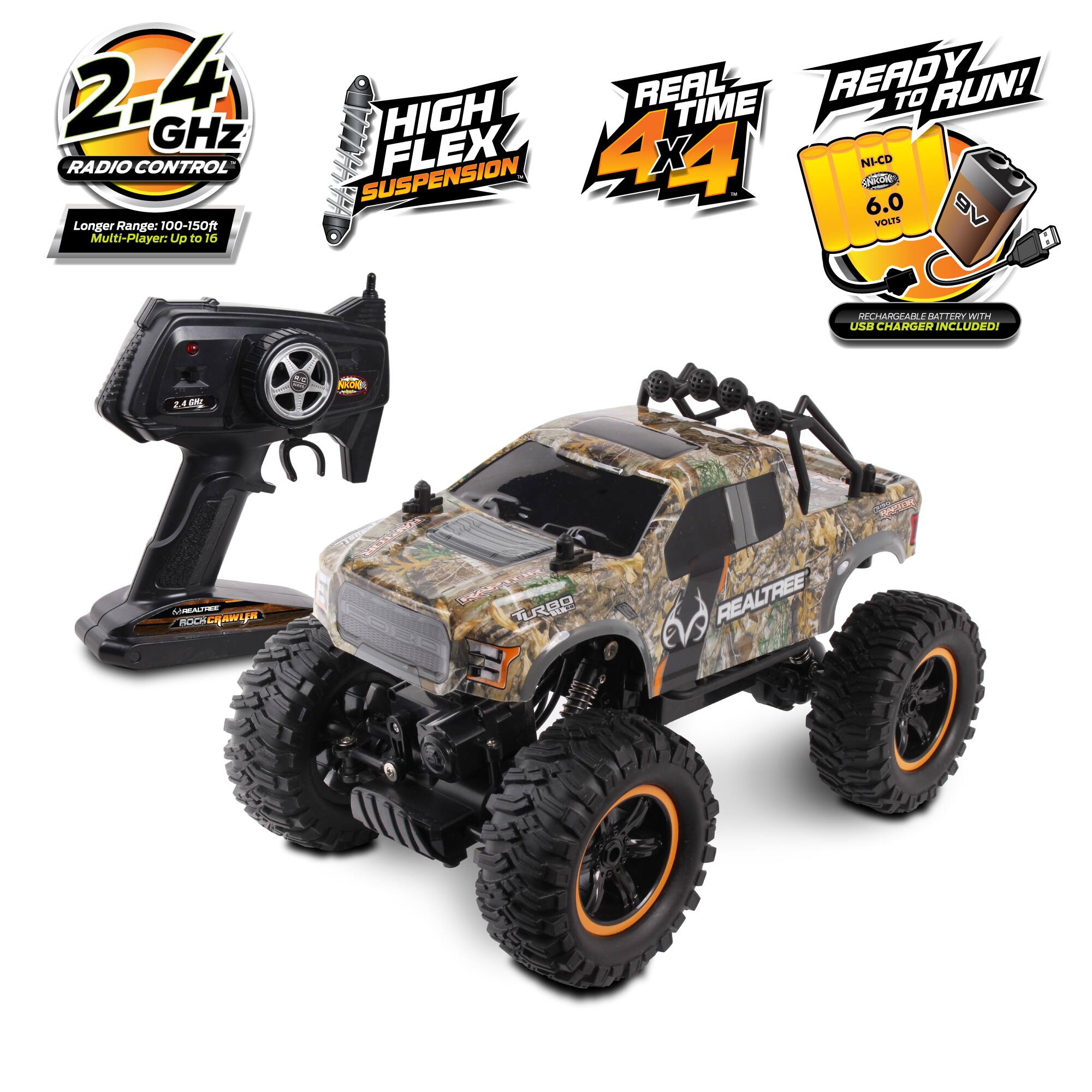 NKOK Mean Machines Rock Crawler RC Gray Camo Ford F-150 Raptor