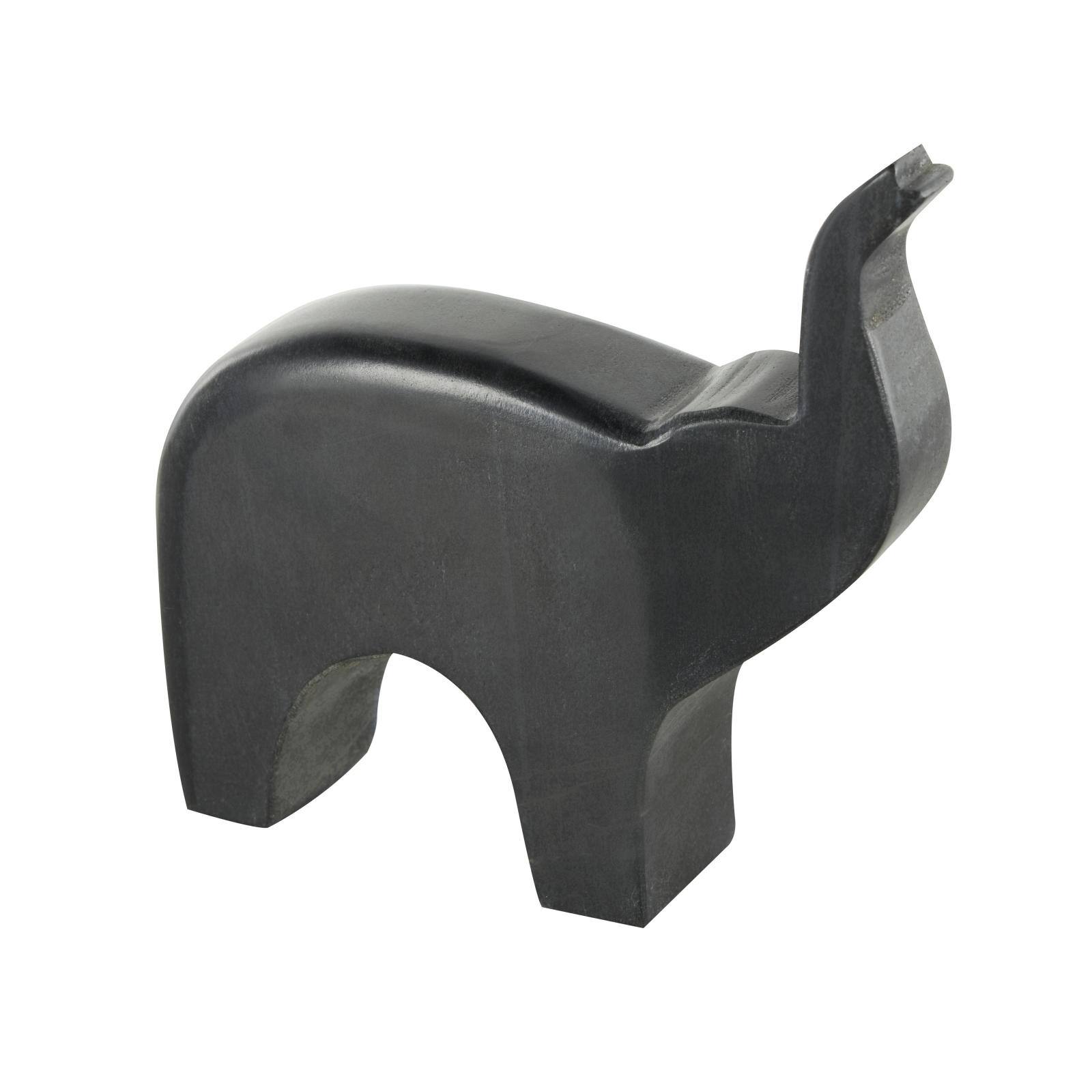 Black Abstract Marble Safari Animals Sculpture Set