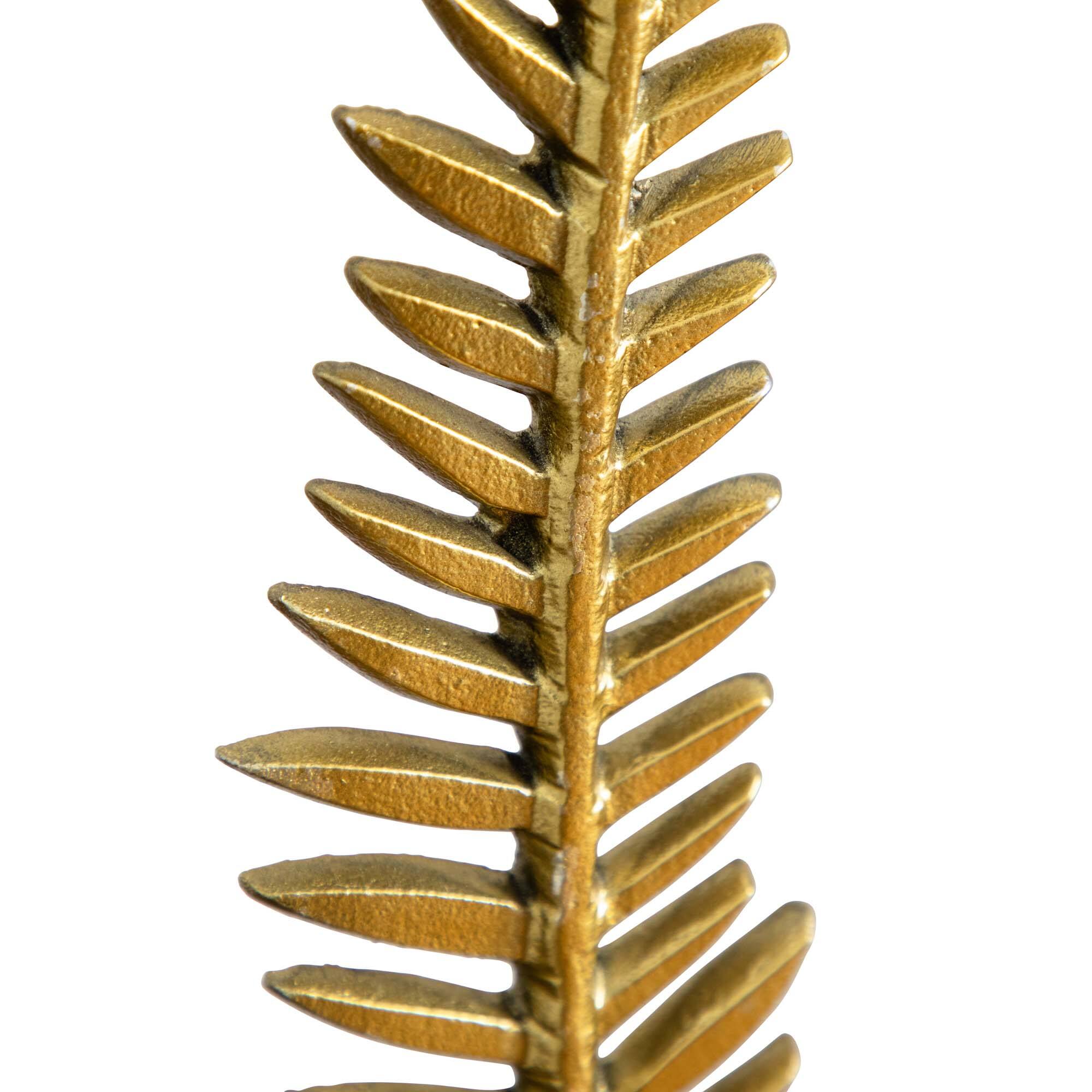 17&#x22; Gold Leaf Sculpture Decorative Accent