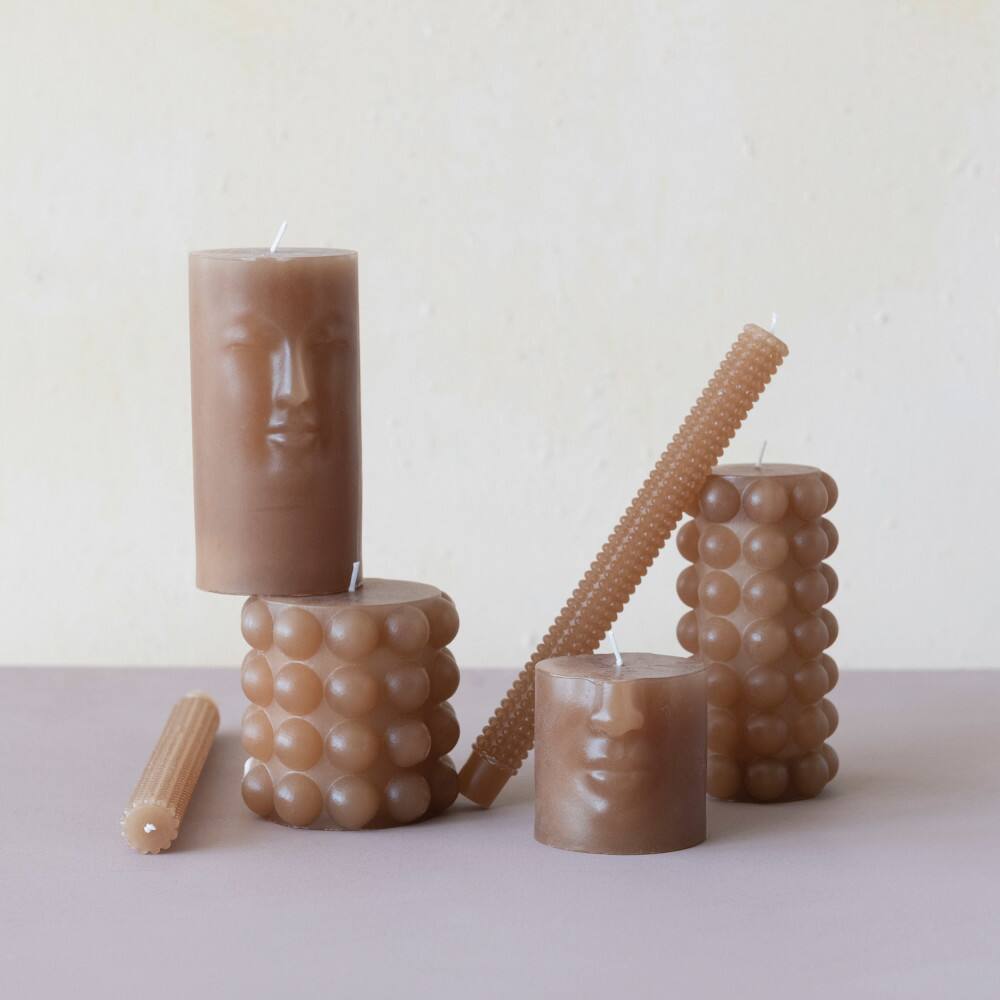 Hello Honey&#xAE; Unscented Hobnail Pillar Candle