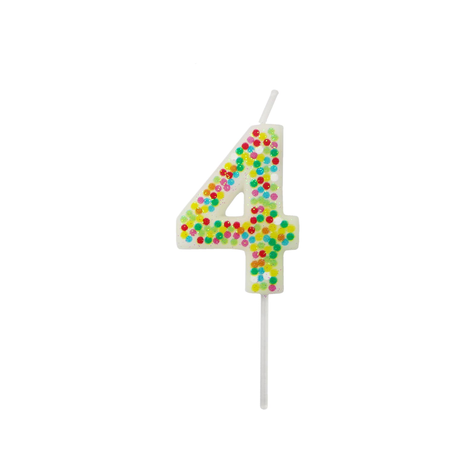 12 Pack: Confetti Number Birthday Candle by Celebrate It™