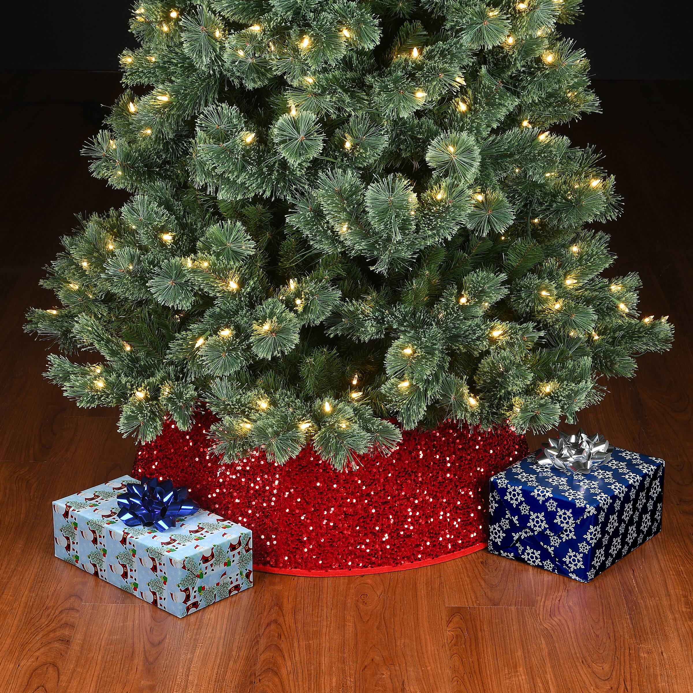 30" Red Christmas Tree Collar Michaels