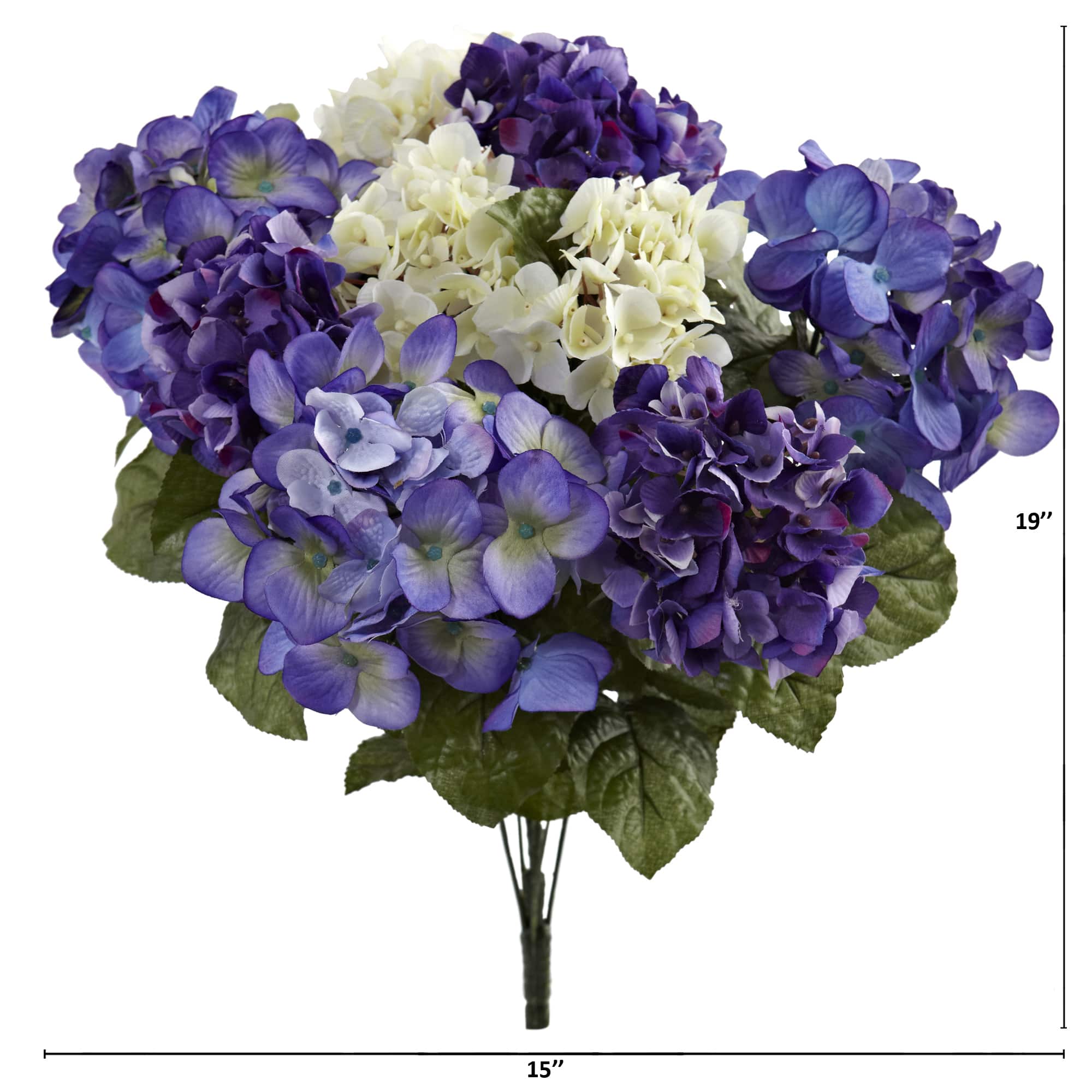 Blue, Purple &#x26; White Hydrangea Bush, 3ct.