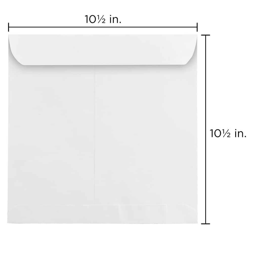 JAM Paper 10.5&#x22; White Square Invitation Envelopes 25ct.