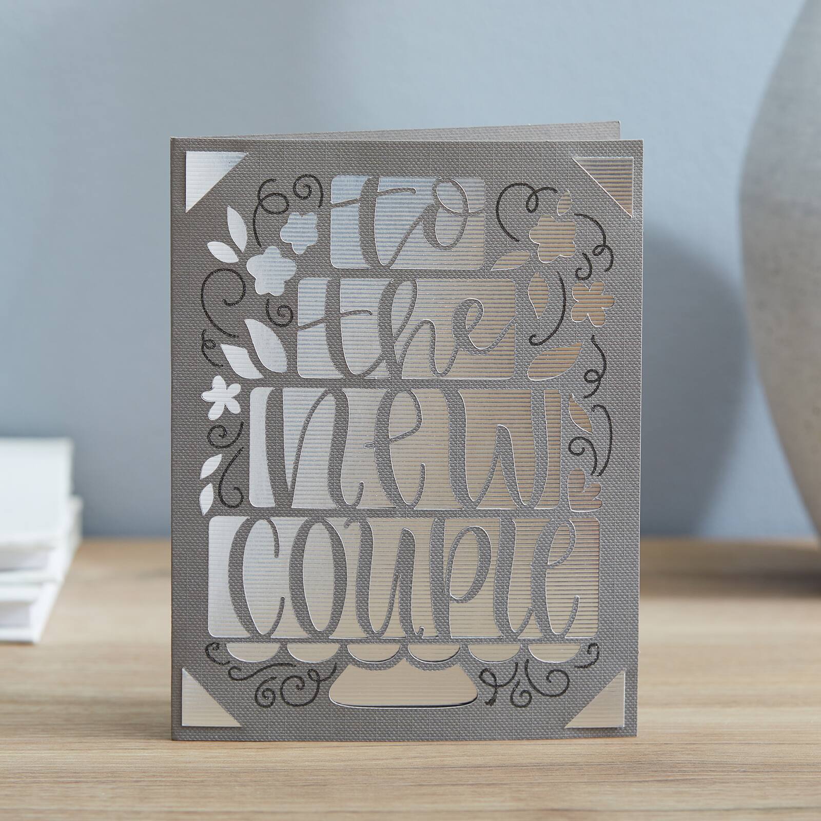 Cricut Joy™ Insert Cards Gray & Silver Brushed