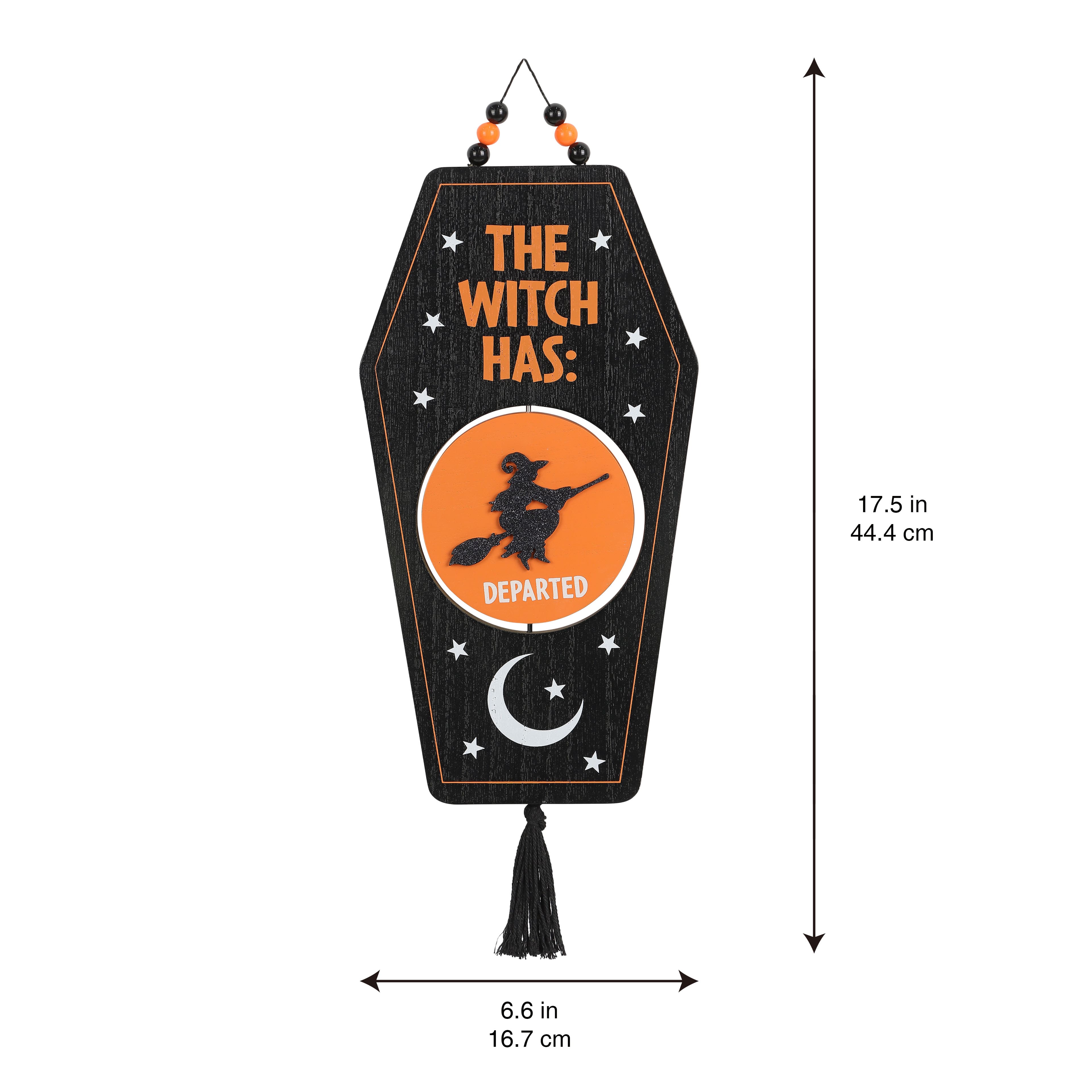 17.5&#x22; Hanging Reversible Witch Coffin Sign by Ashland&#xAE;