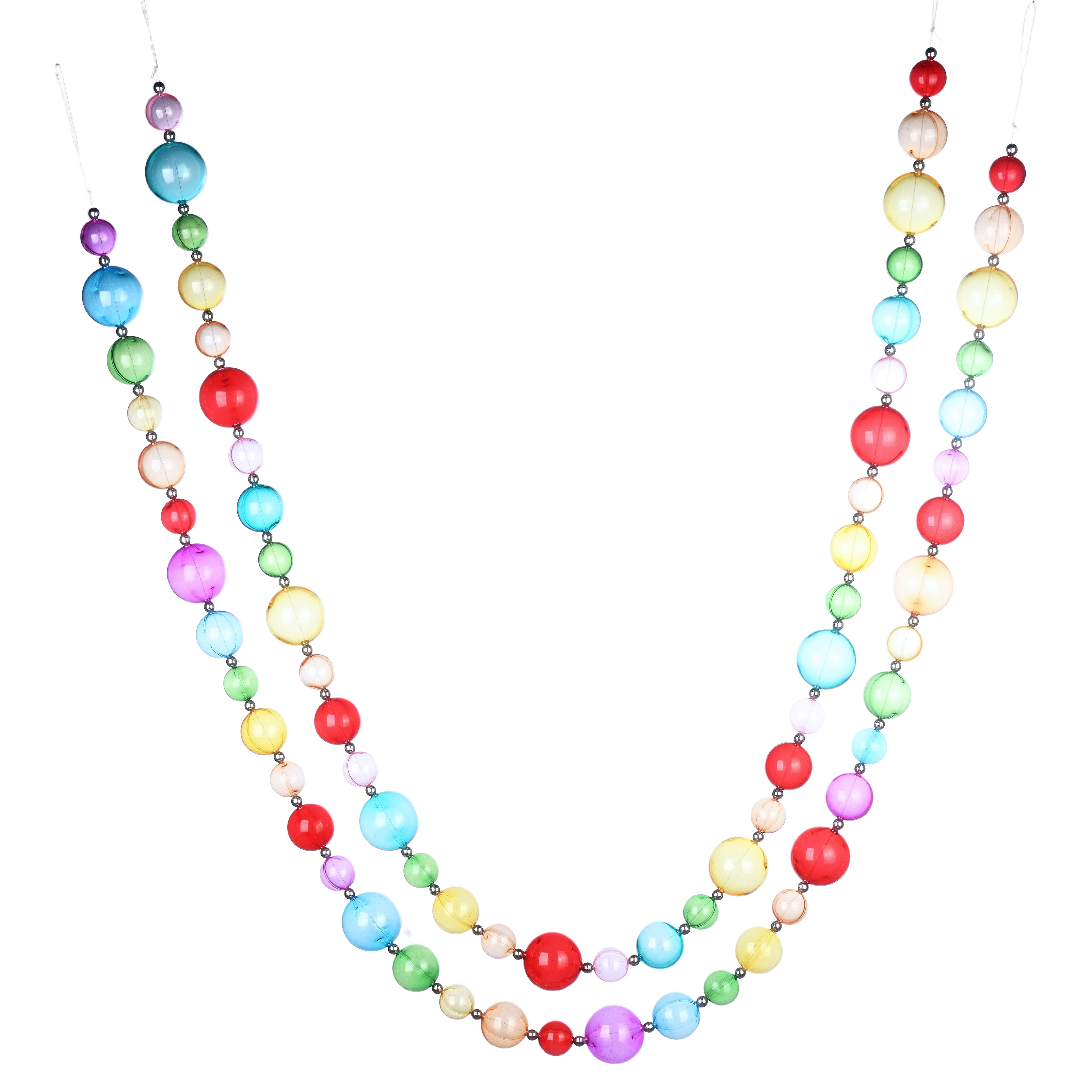 Assorted 6ft. Transparent Multicolor Ball Garland by Ashland&#xAE;, 1pc.