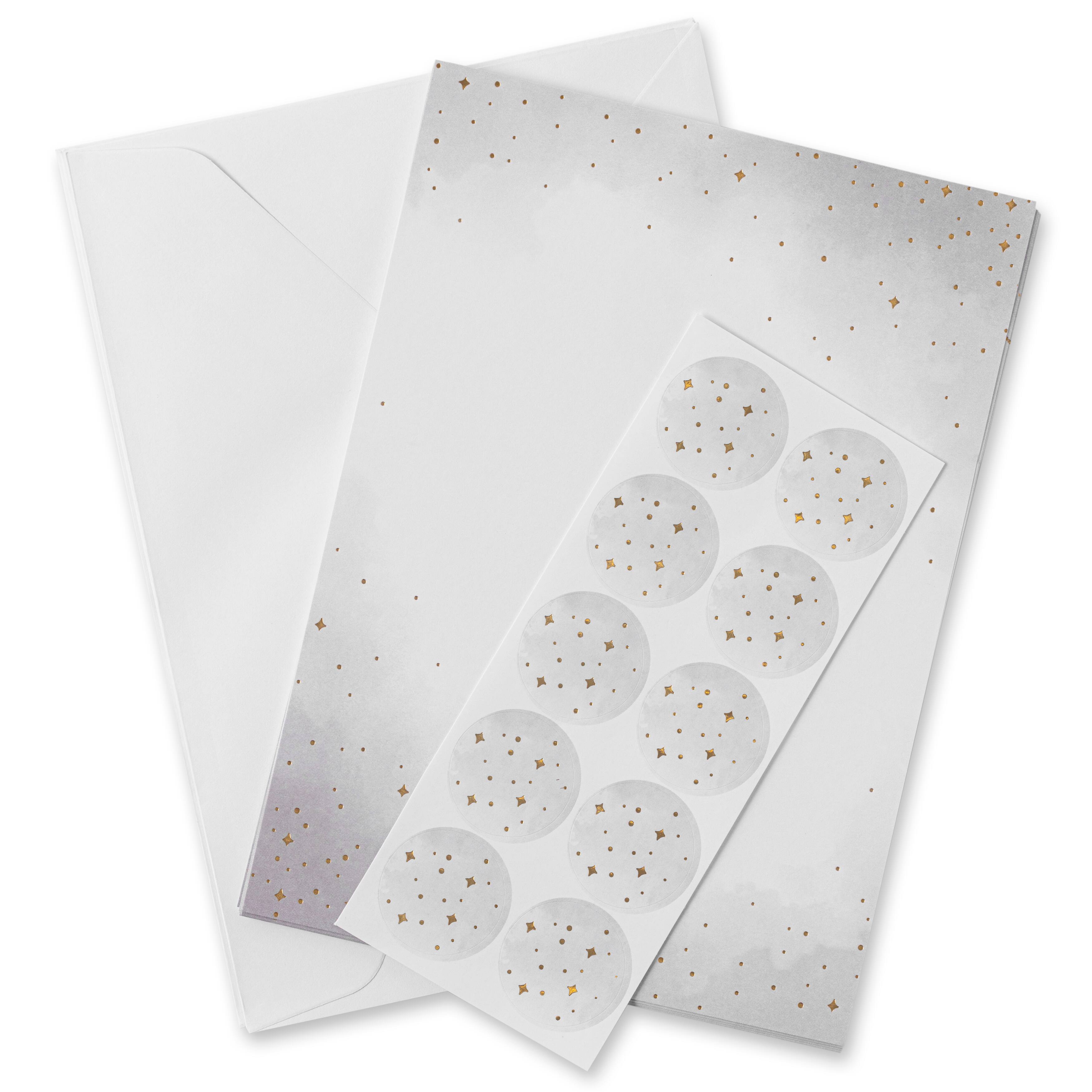 12 Packs: 10 ct. (120 total) 5&#x22; x 7&#x22; Gold Stars Flat Cards &#x26; Envelopes by Recollections&#x2122;