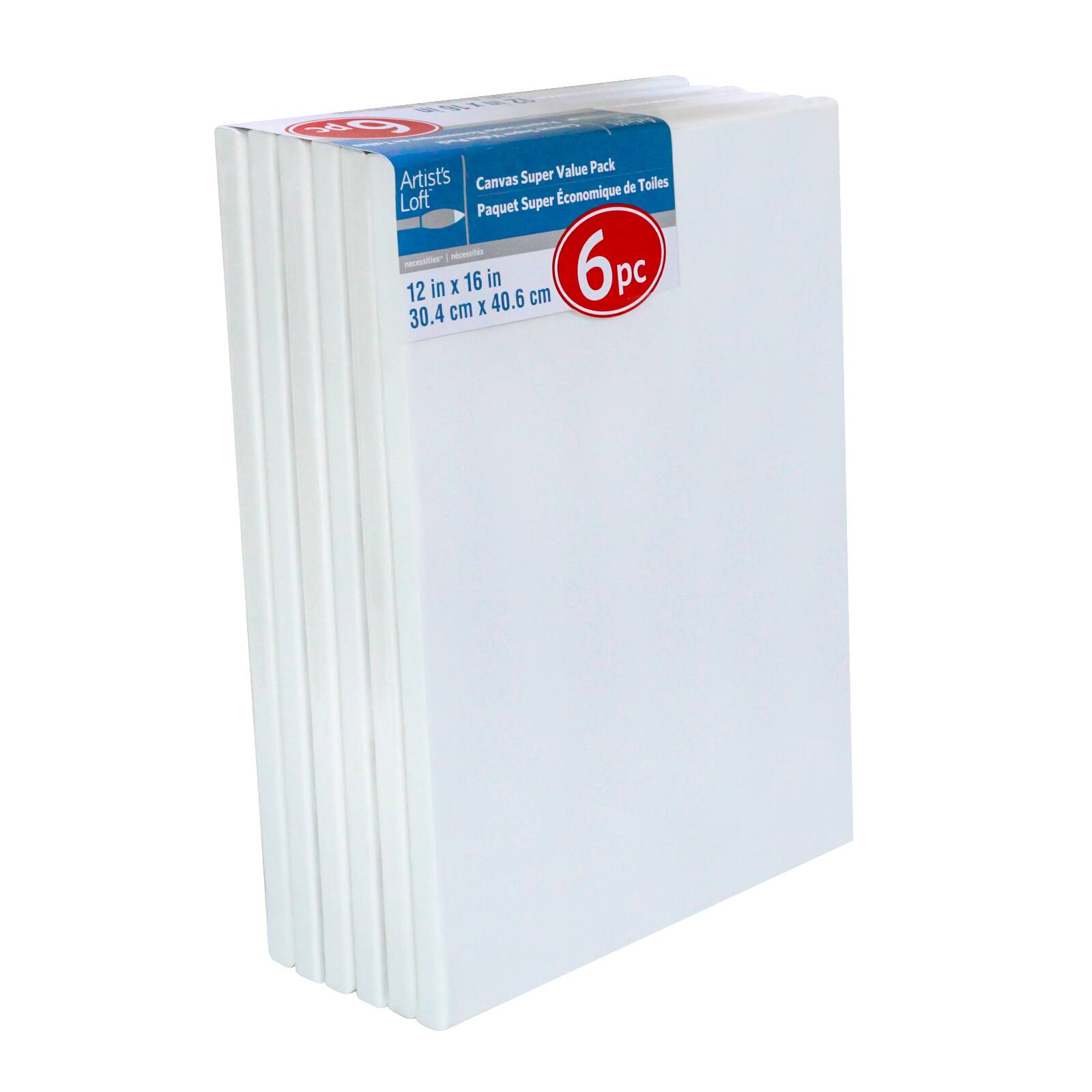 4 Packs: 6 ct. (24 total) 12&#x22; x 16&#x22; Super Value Canvas by Artist&#x27;s Loft&#xAE;