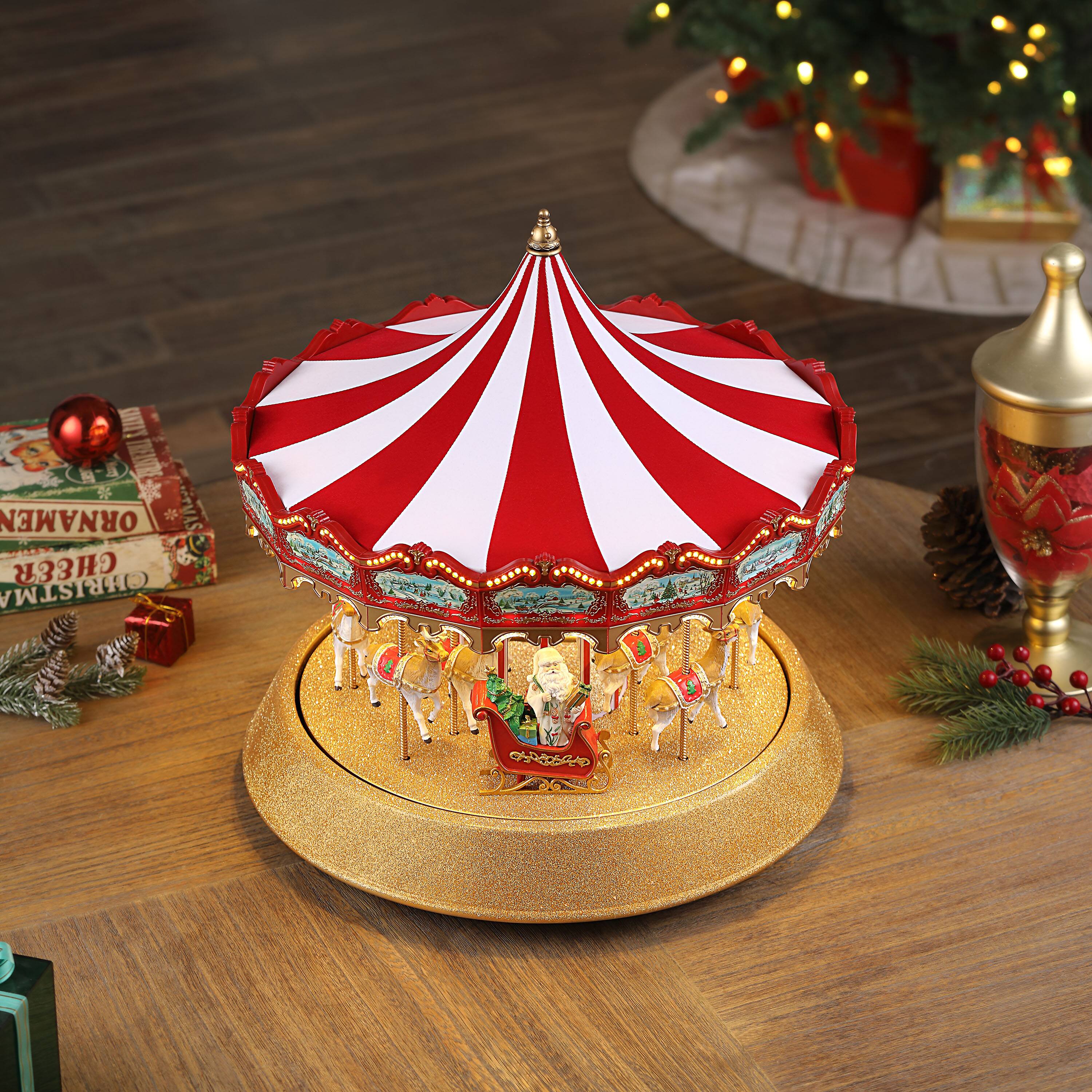 Mr. Christmas 17" Animated Sparkle Carousel