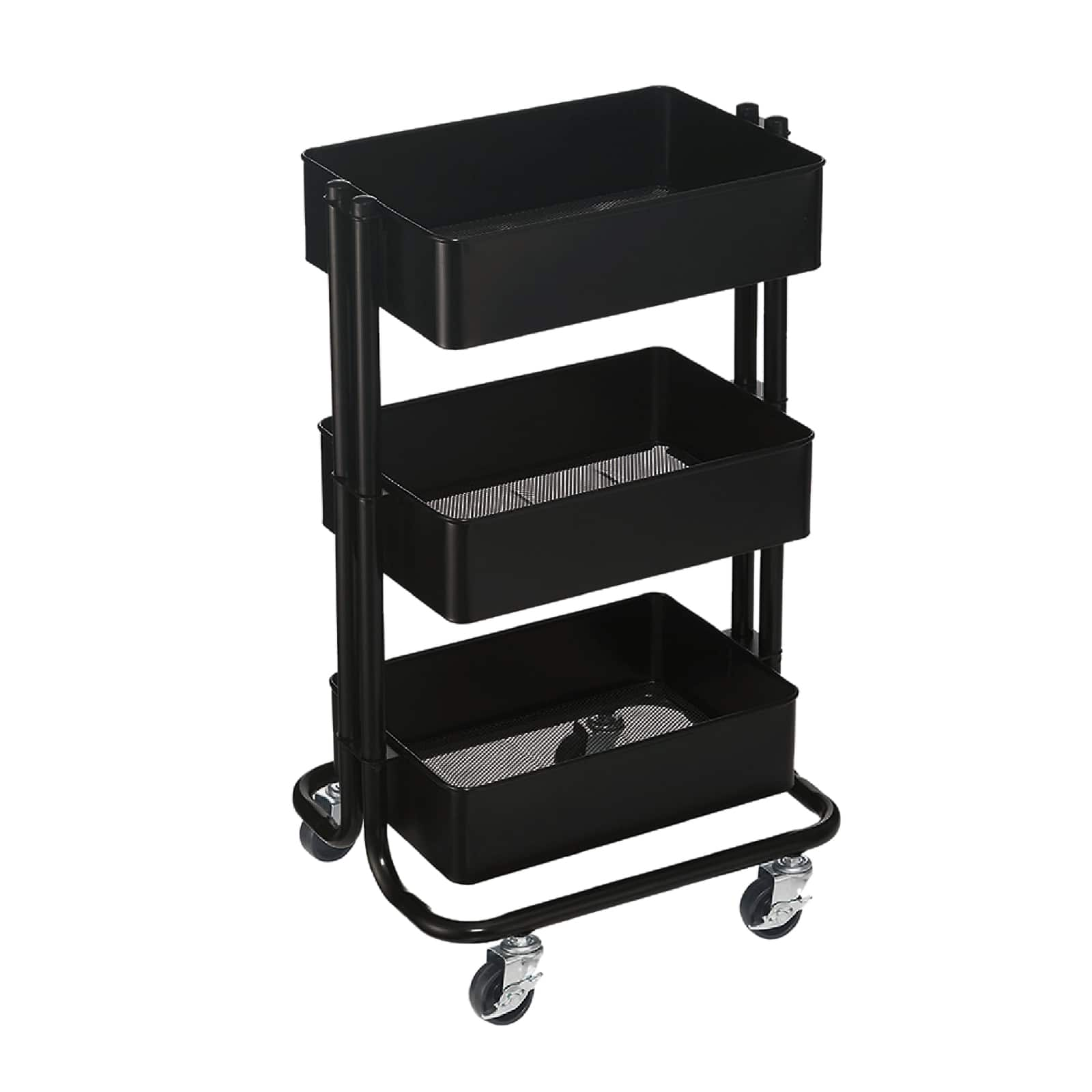 Simply Tidy Black Lexington Mini Rolling Cart