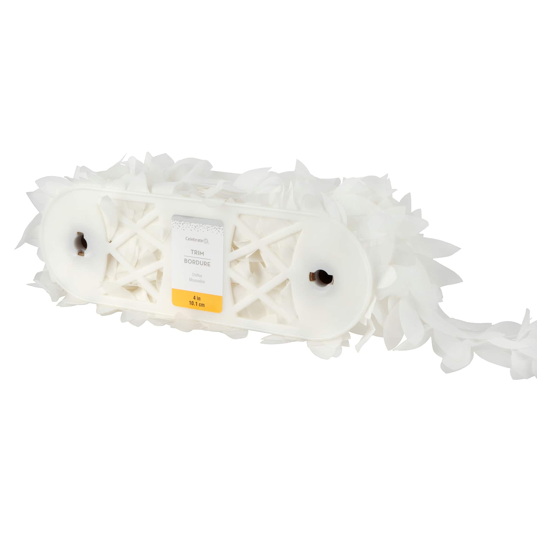 4&#x22; Chiffon Leaf Trim Ribbon by Celebrate It&#xAE;