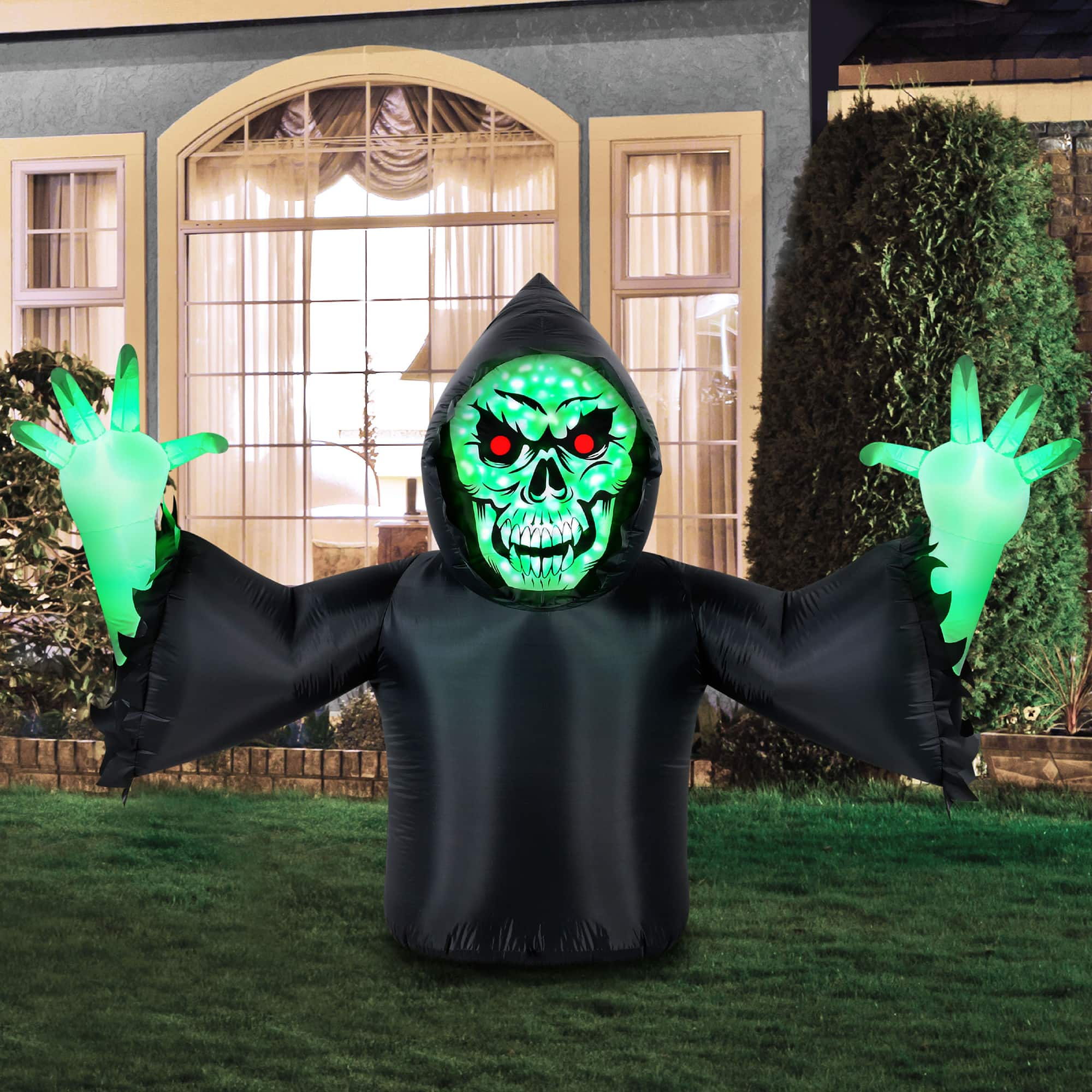 7ft. Airflowz Inflatable Halloween Ground Breaker Reaper