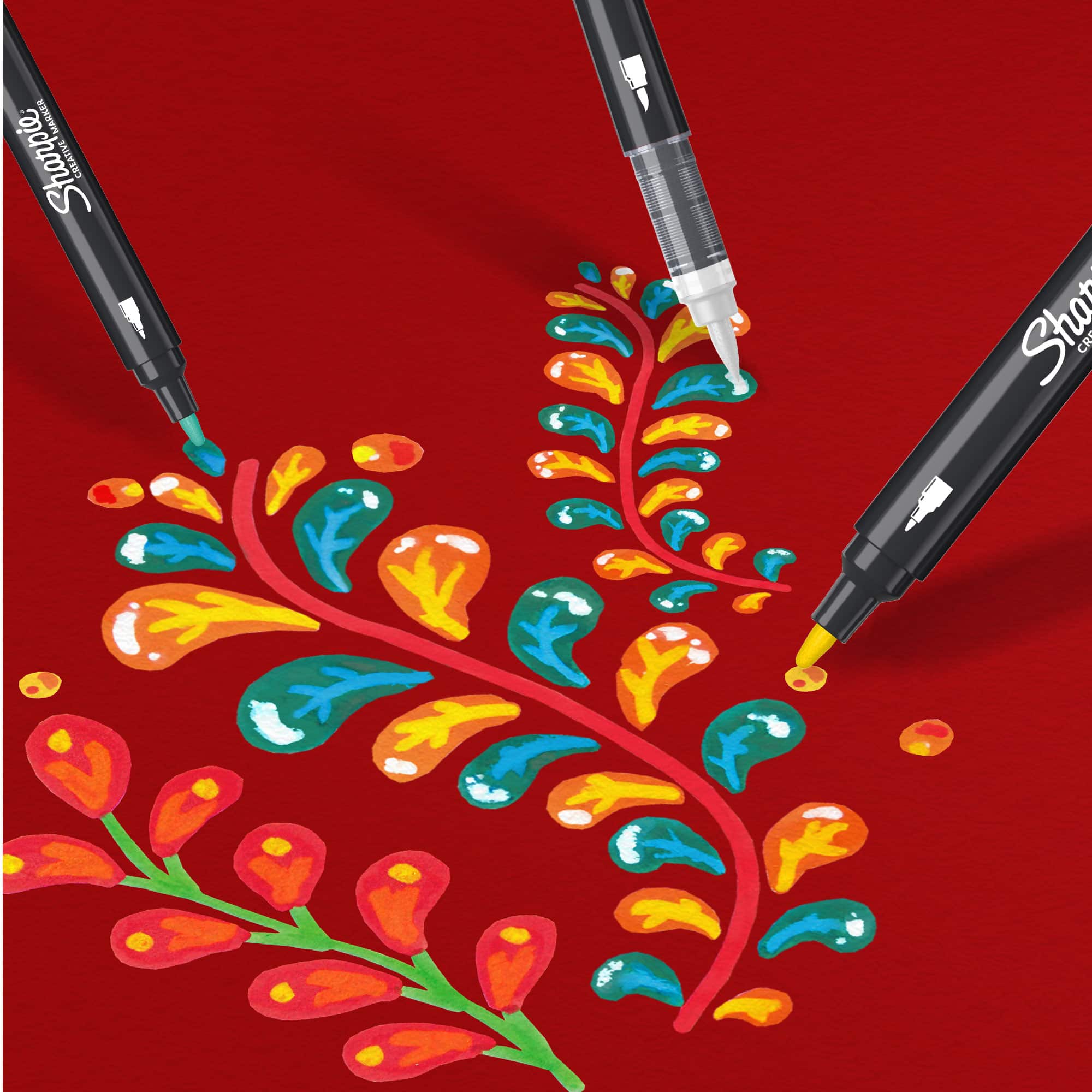 Sharpie® 12 Colour Brush Tip Creative Markers