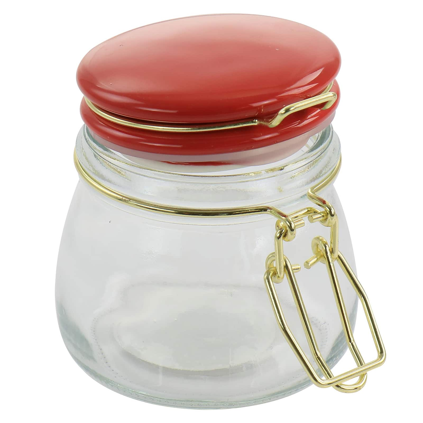 Gibson Home® 5oz. Clear Glass Jars with Red Lids, 6ct.