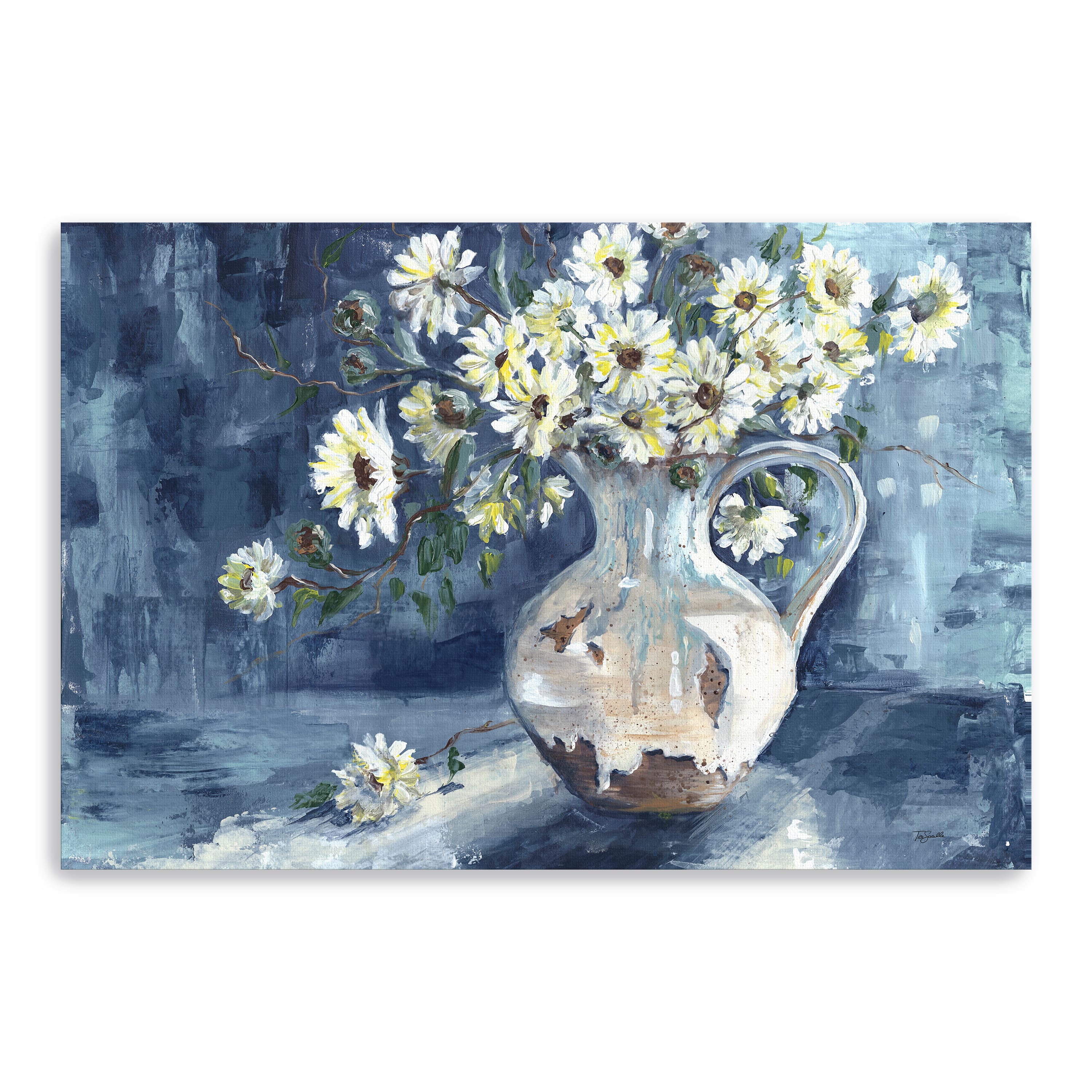 Sunshine And Daisies Landscape Canvas Giclee