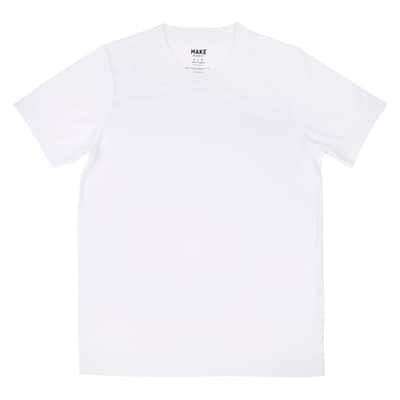 White Adult Polyester Crew Neck T-Shirt by Make Market® image