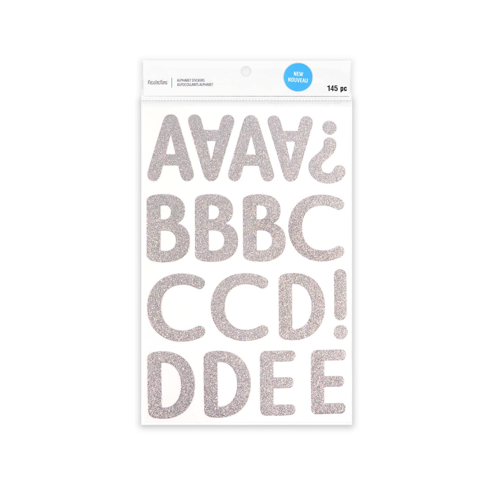 2.25&#x22; Silver Glitter Alphabet Stickers by Recollections&#x2122; 