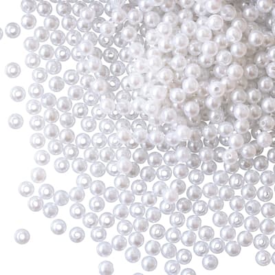 White Round Pearl Beads by Bead Landing™ image