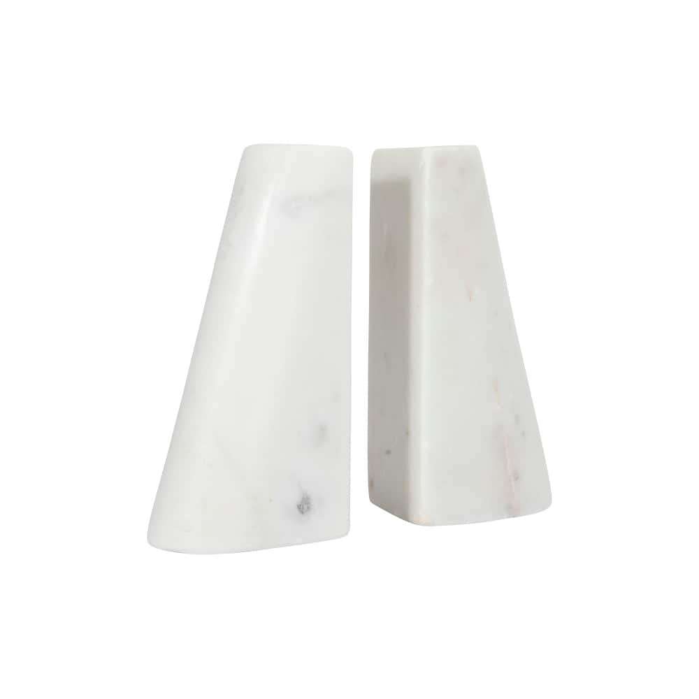 Hello Honey® 6" White Marble Bookends Set