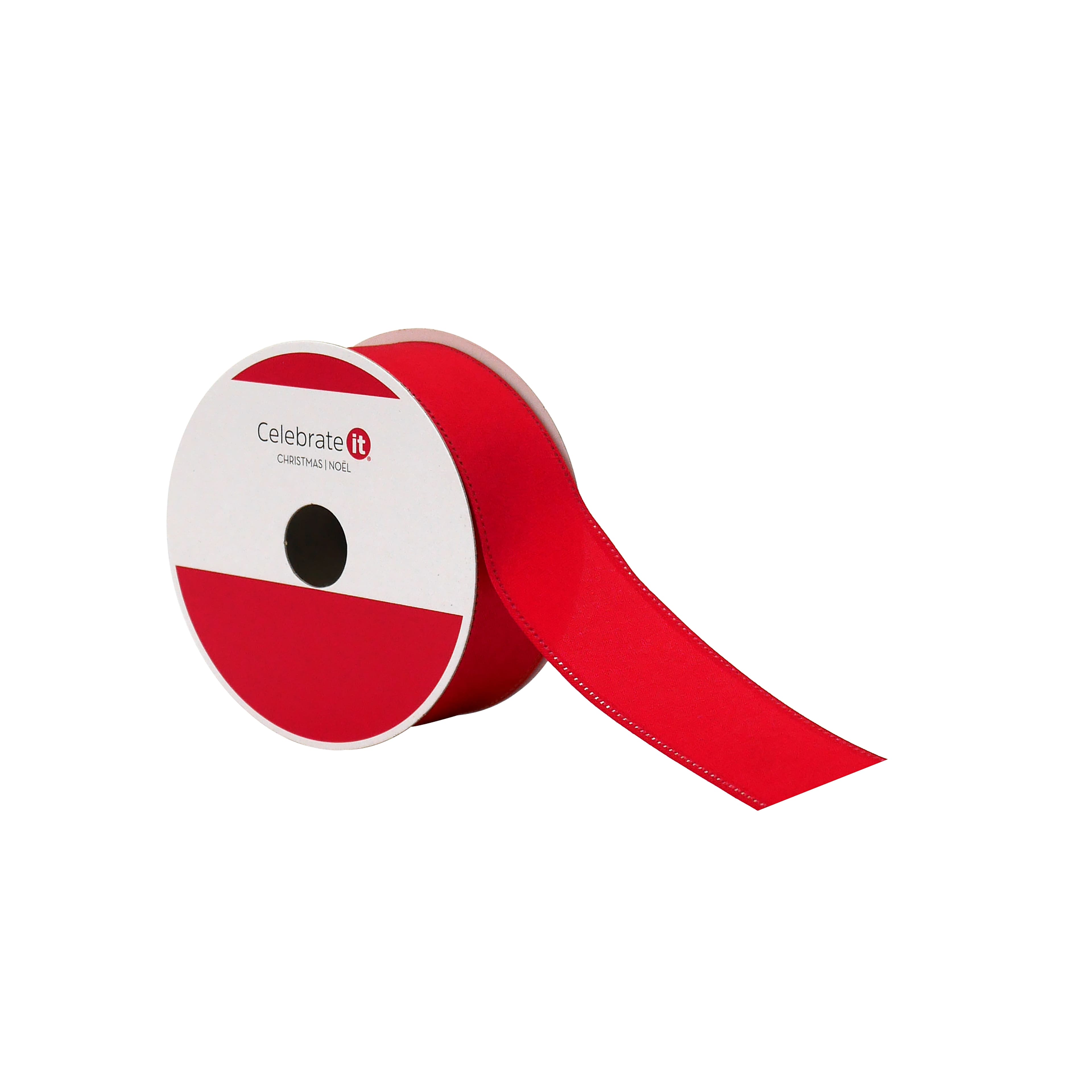 1.5&#x22; x 30ft. Red Wired Sateen Ribbon by Celebrate It&#xAE;