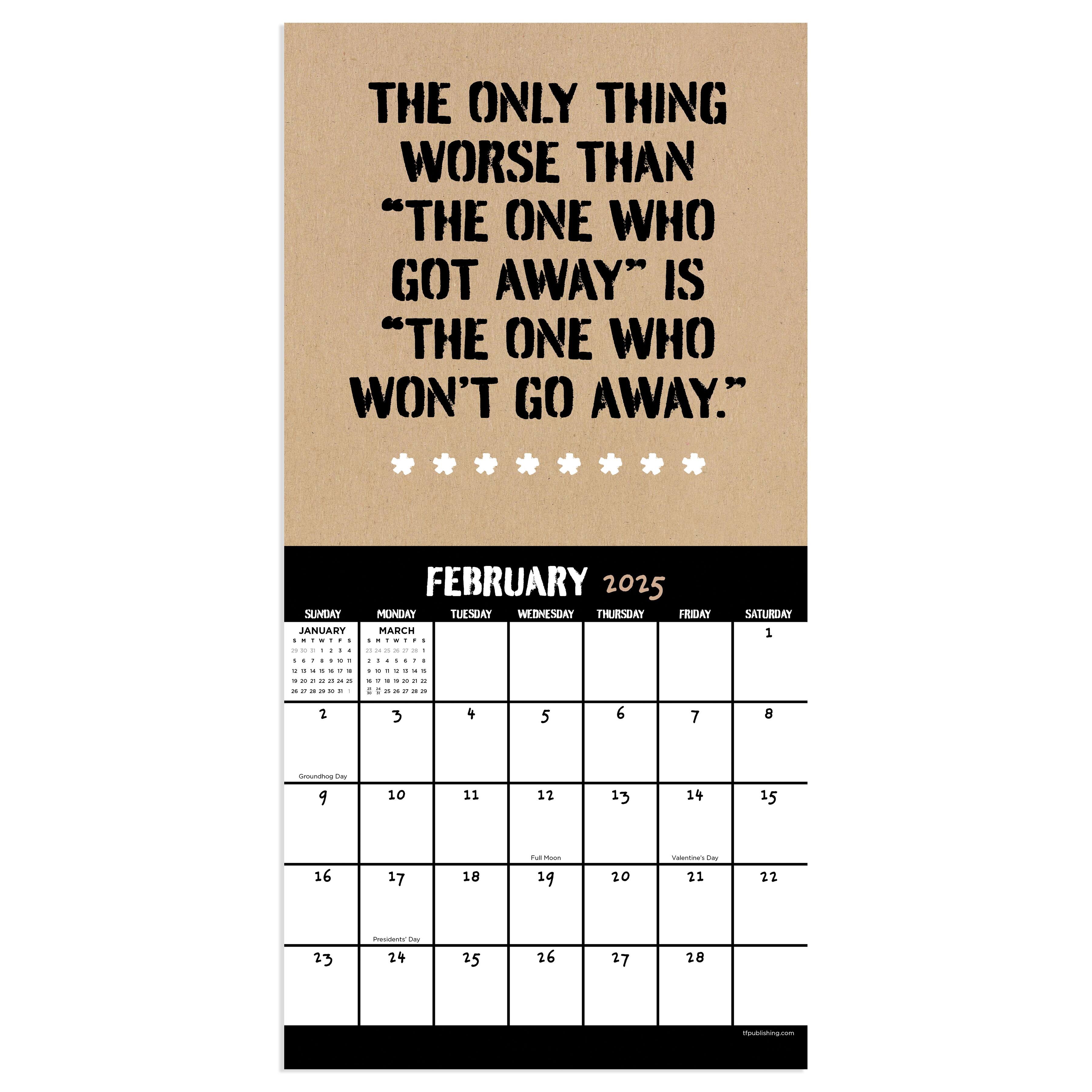 TF Publishing 2025 Anti-Affirmations & Sarcasm Mini Calendar