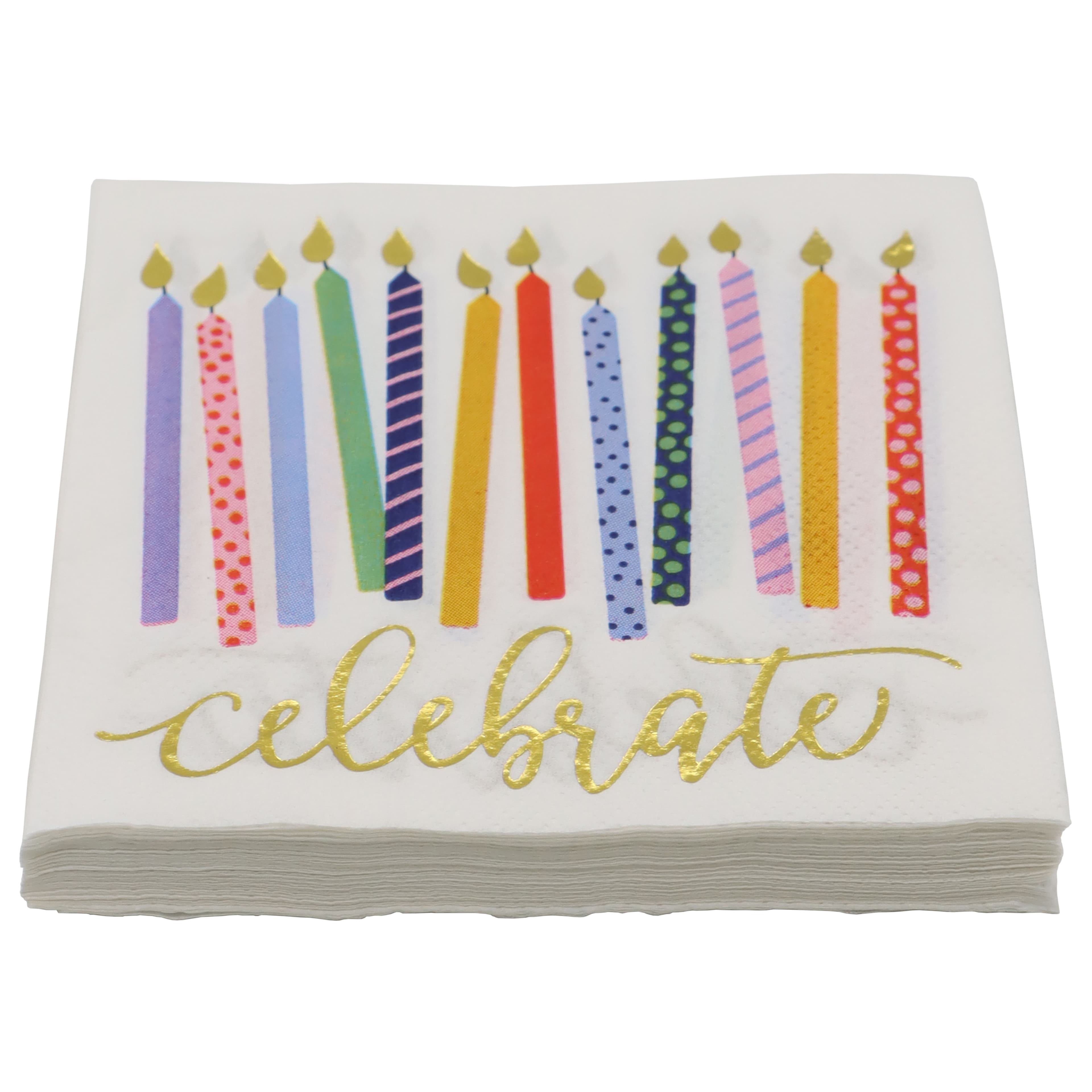 Celebrate Candles Beverage Napkins, 20ct. by Celebrate It&#x2122;